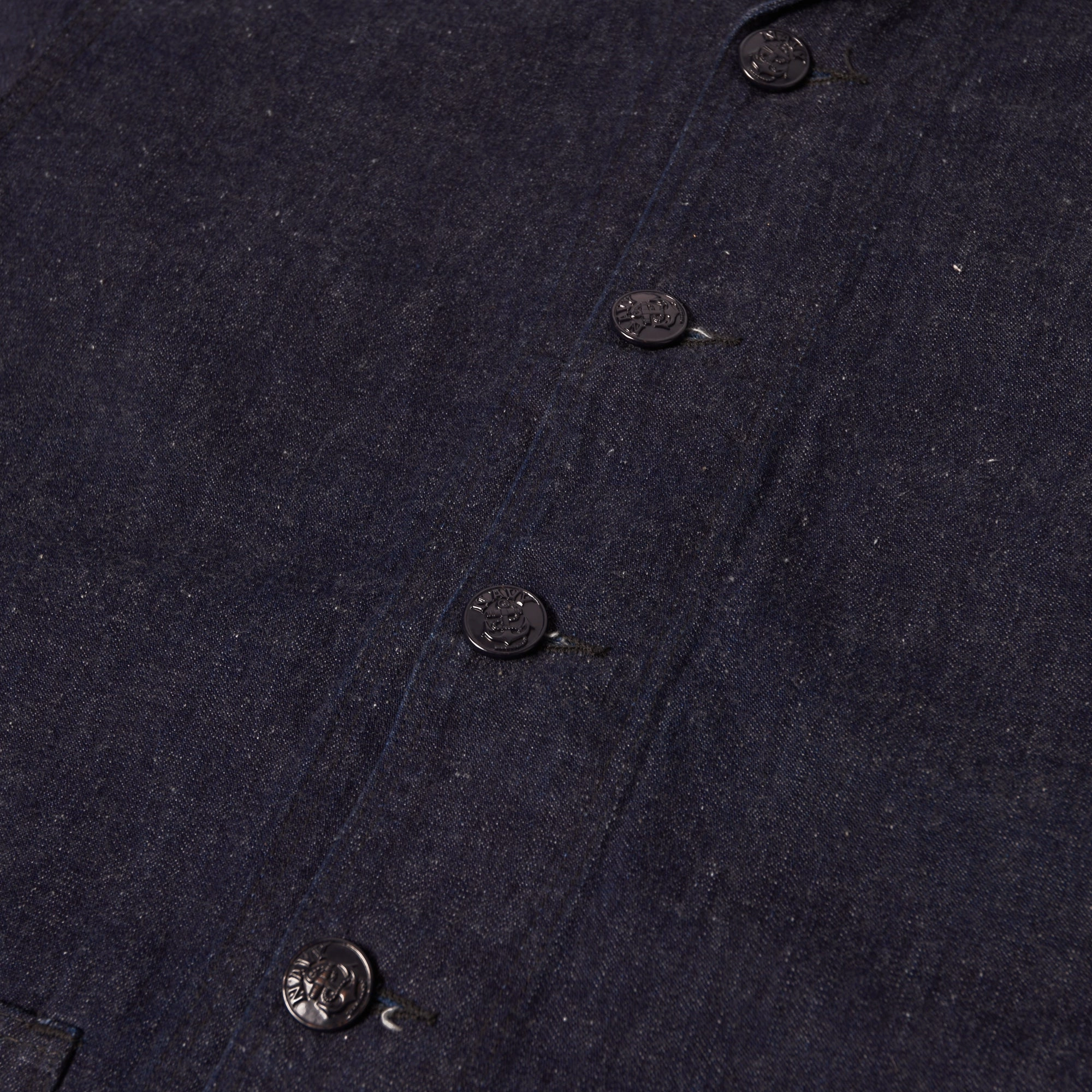 TCB U.S.N. Seaman Shawl Collar Denim Jacket Suitcase clean design