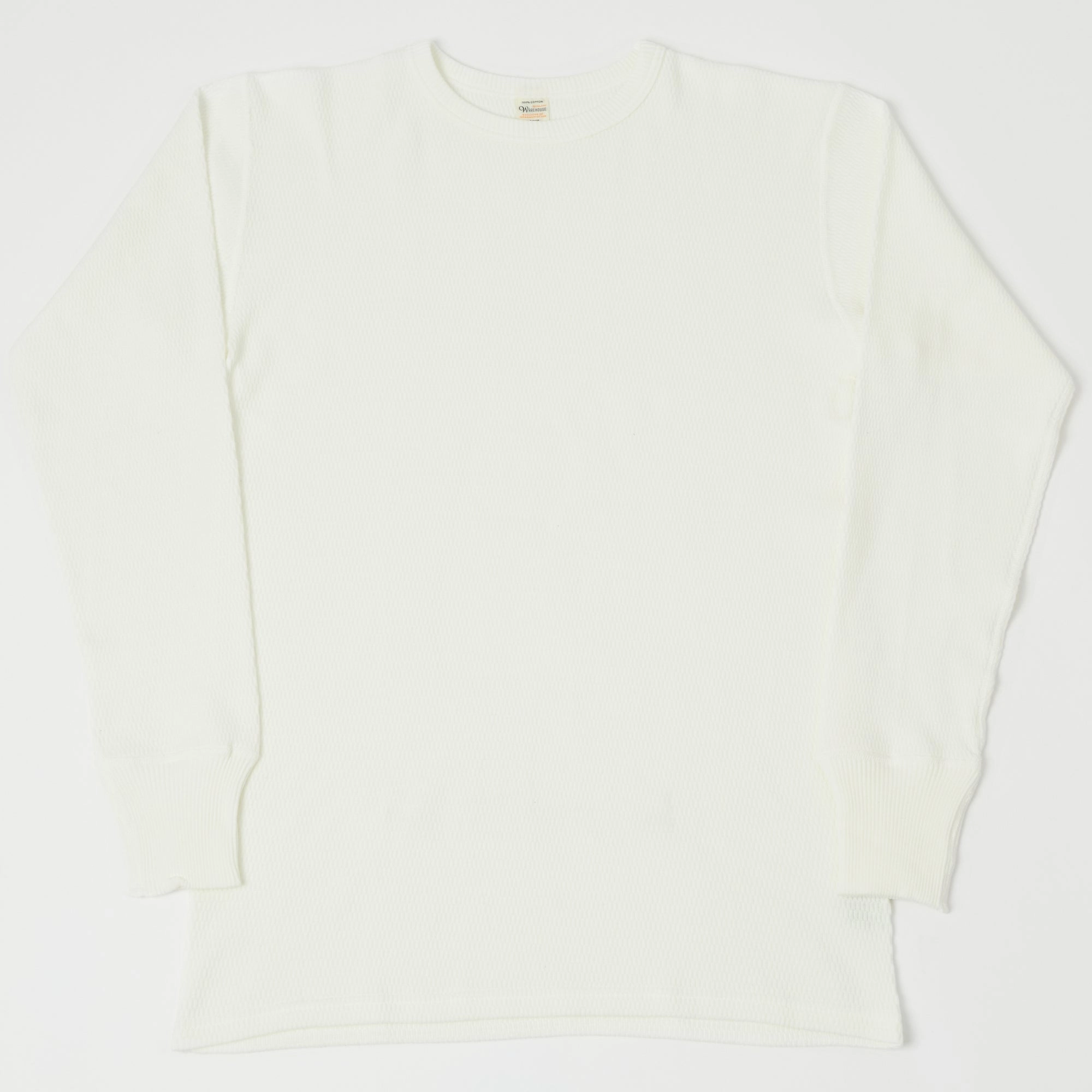 Warehouse & Co 5903 Waffle Knit Thermal T-Shirt - Natural Button Down