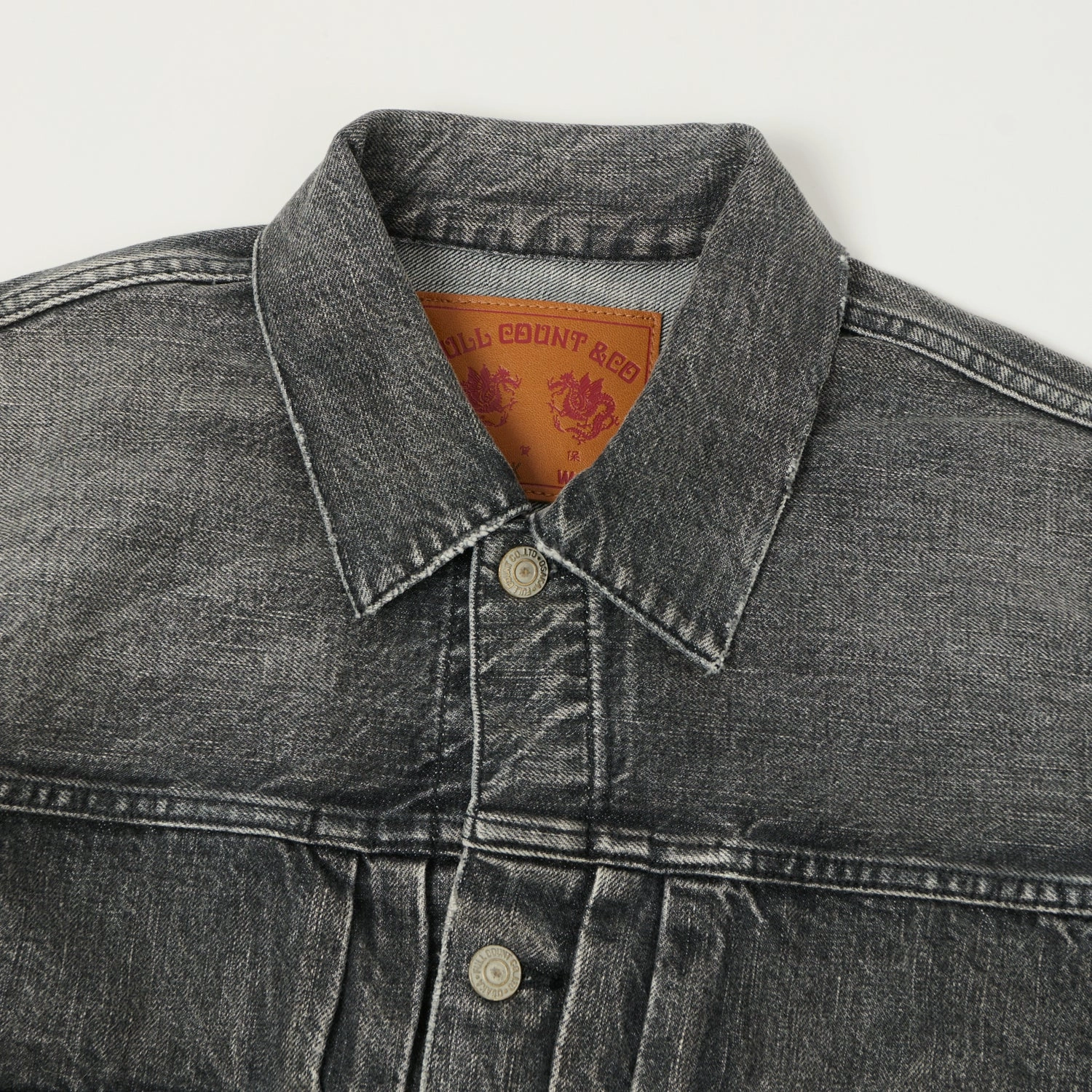 Taped Zippers Full Count 2102 13.7oz Type II Denim Jacket - Black 'Dartford' Wash