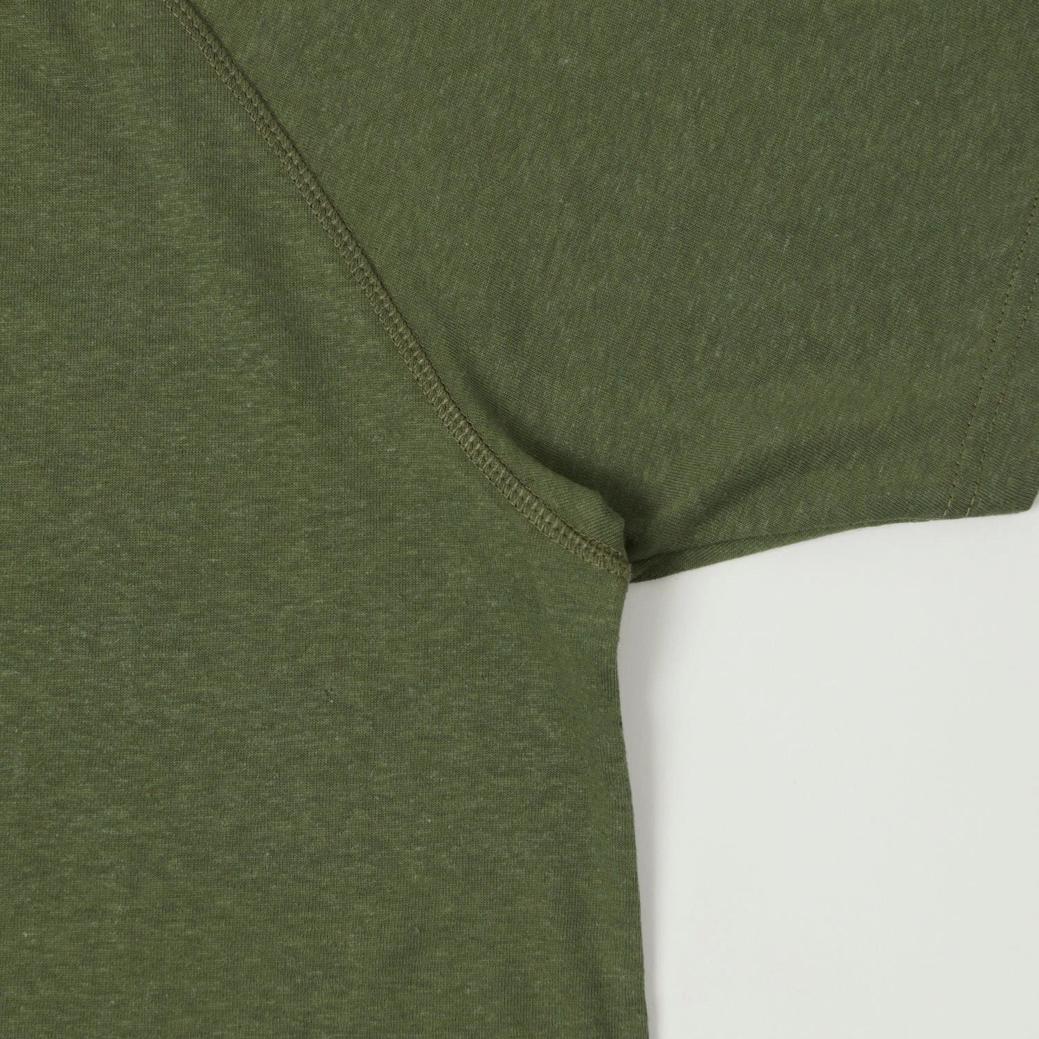 LayeredHemDetails Business Meeting Heimat Cotton Hemp T-Shirt - Military Green