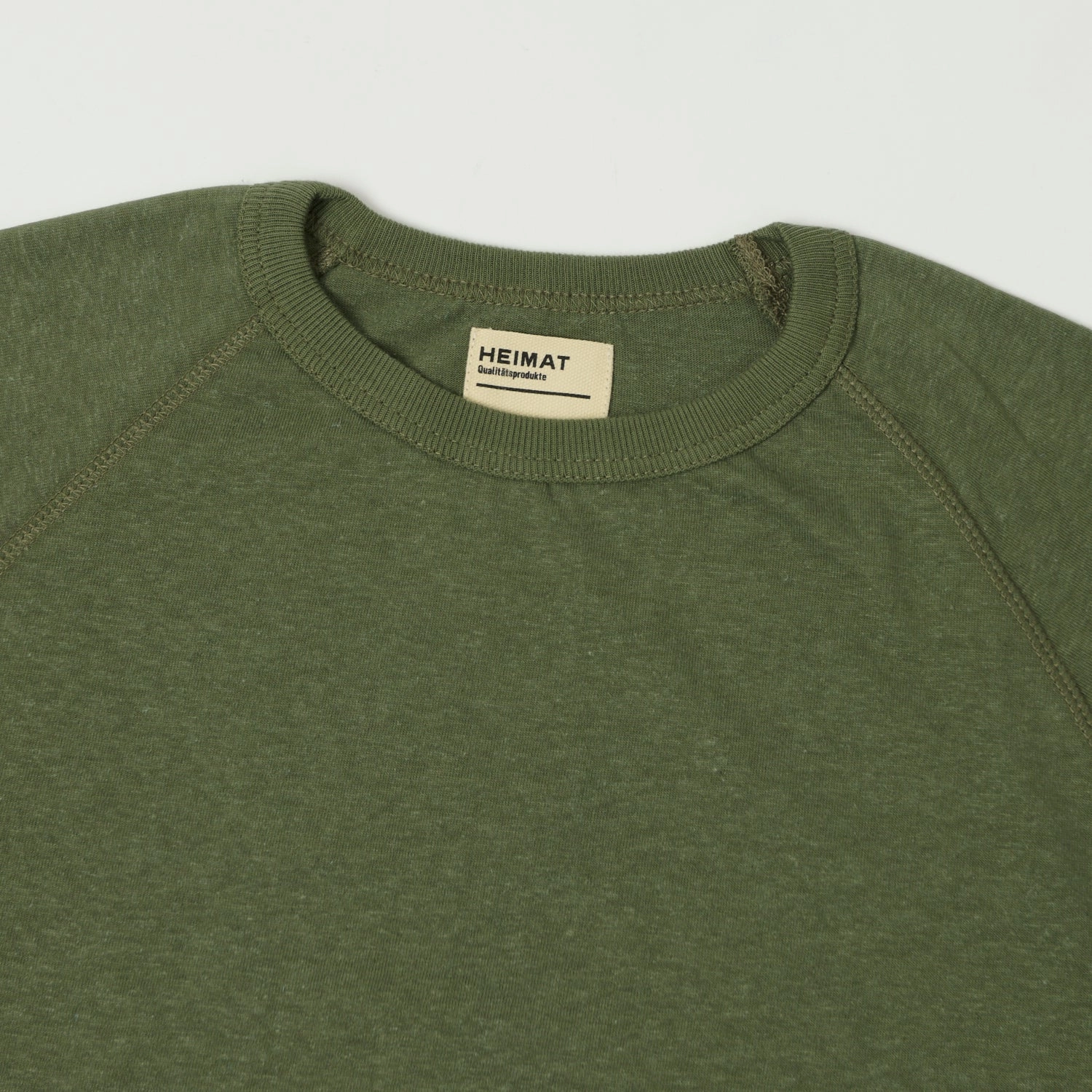 Outdoor Activity Heimat Cotton Hemp T-Shirt - Military Green