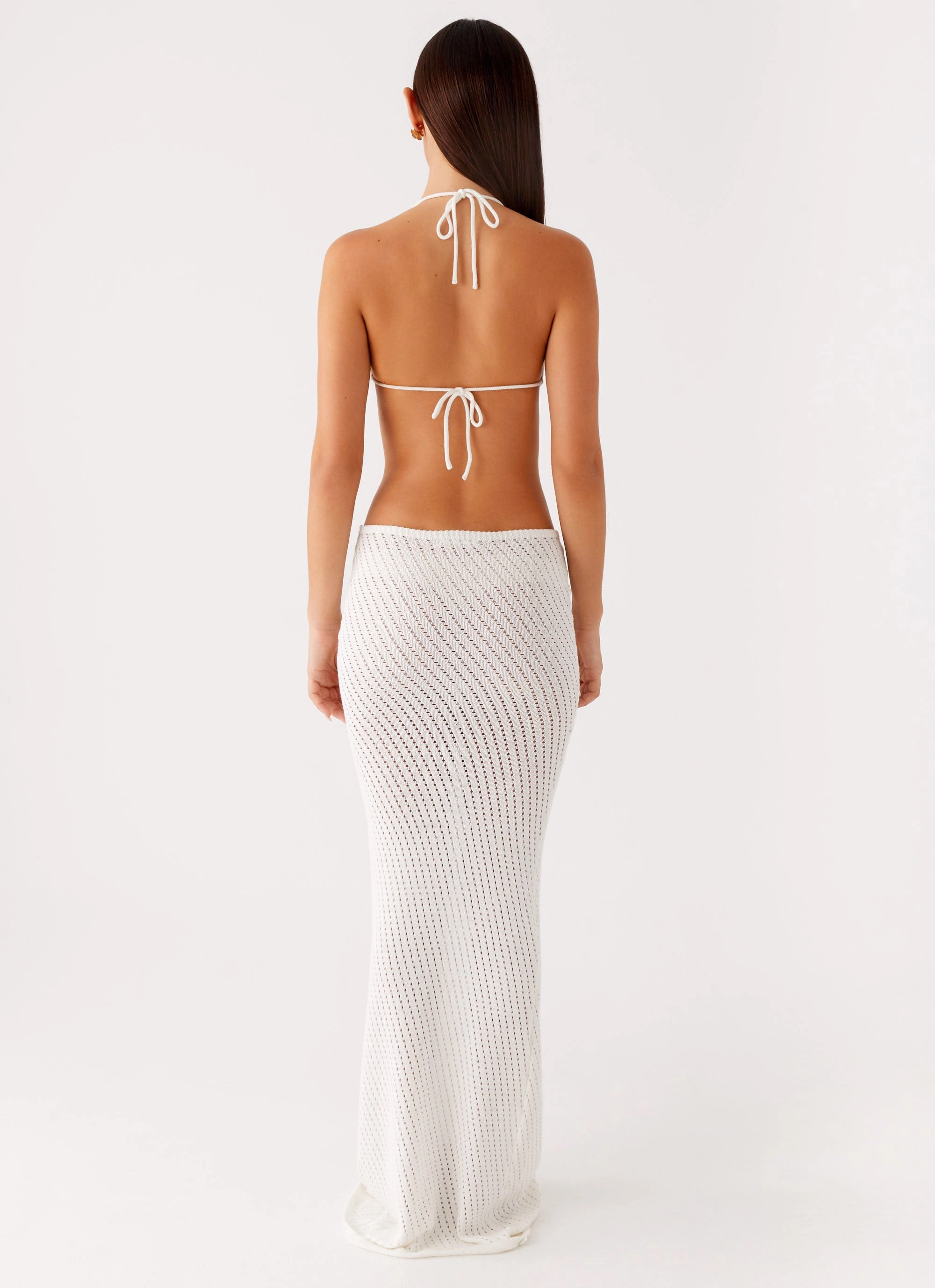 Caicos Crochet Maxi Dress - White MoldResistantTexture Perfectly Styled