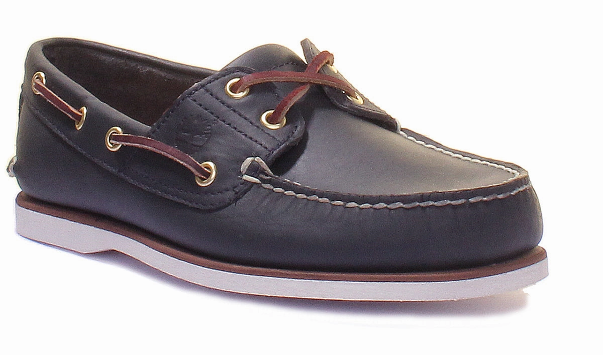 Wind Safe Elite Gathering Timberland Classic Boat Shoe In Navy White For Men