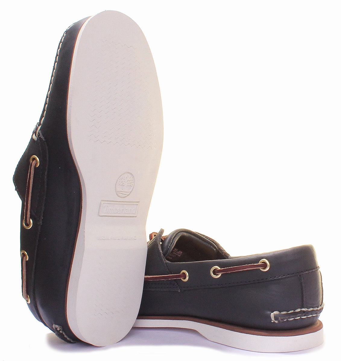 Timberland Classic Boat Shoe In Navy White For Men Everyday Office Chisel Tip