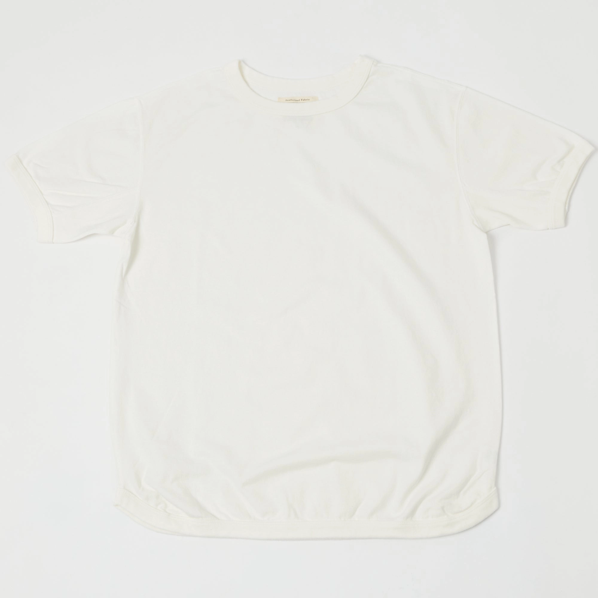 Simple Fashion Slim Style Full Count 5222 Flat Seam Heavyweight T-Shirt - White