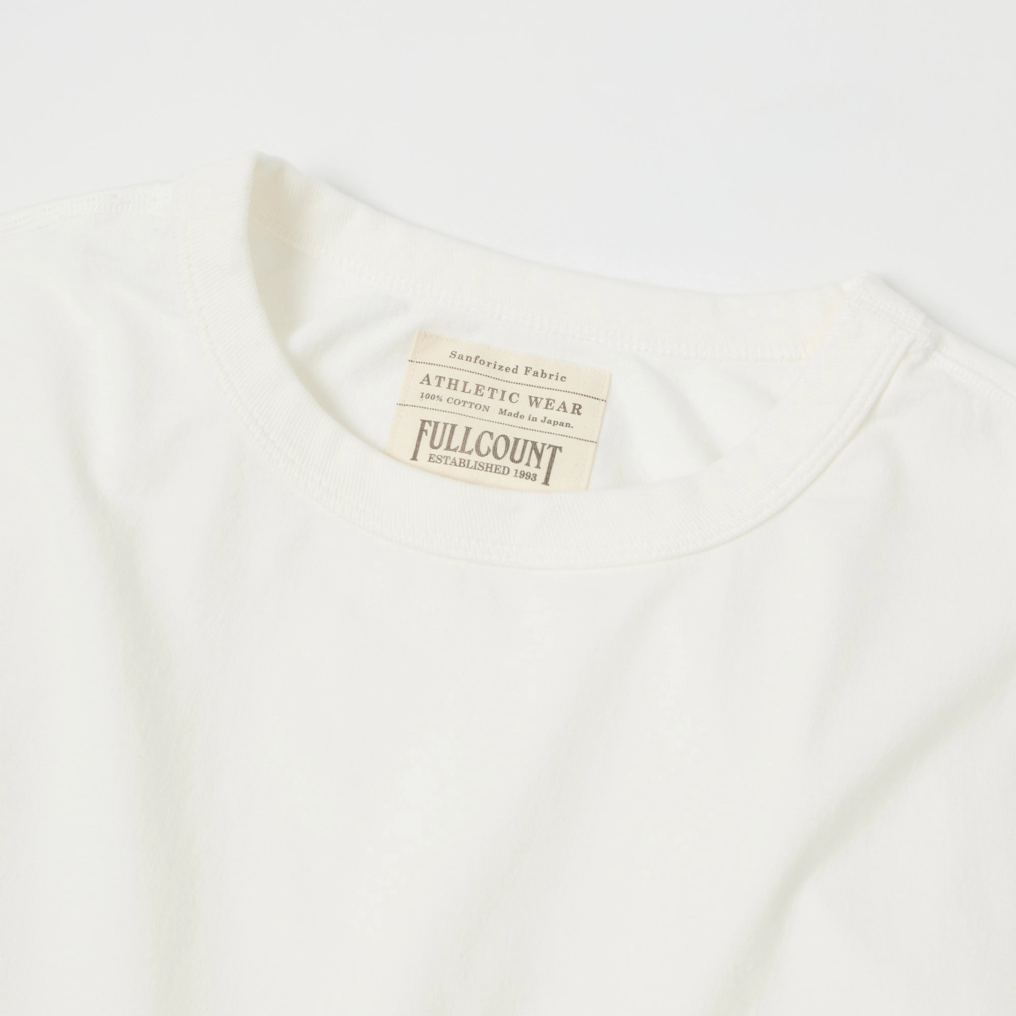 Full Count 5222 Flat Seam Heavyweight T-Shirt - White Stylish Comfort