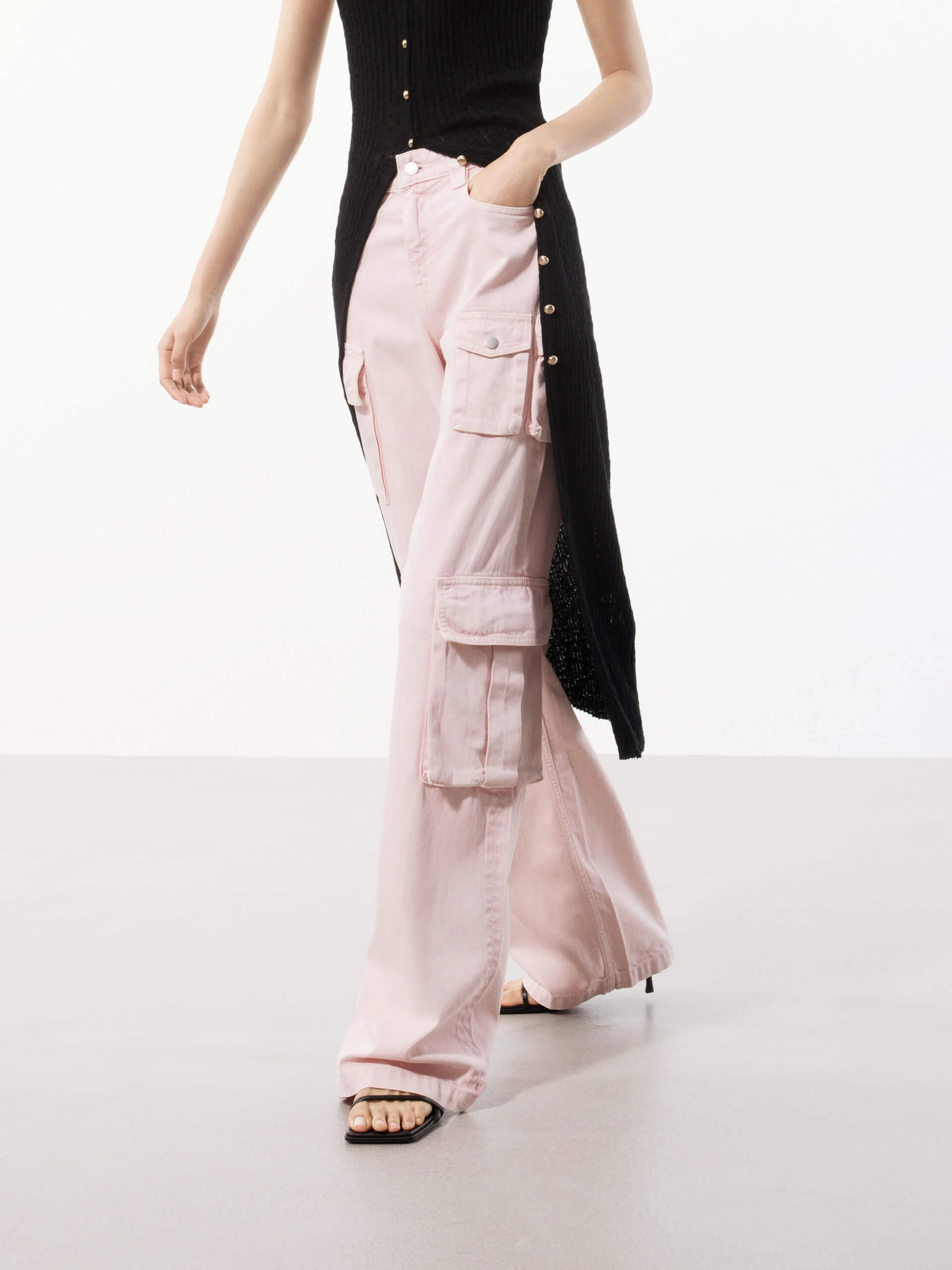 Cotton Blend Cargo Jeans Slim Modern Teen Outfit Nature Lover Unisex Wear