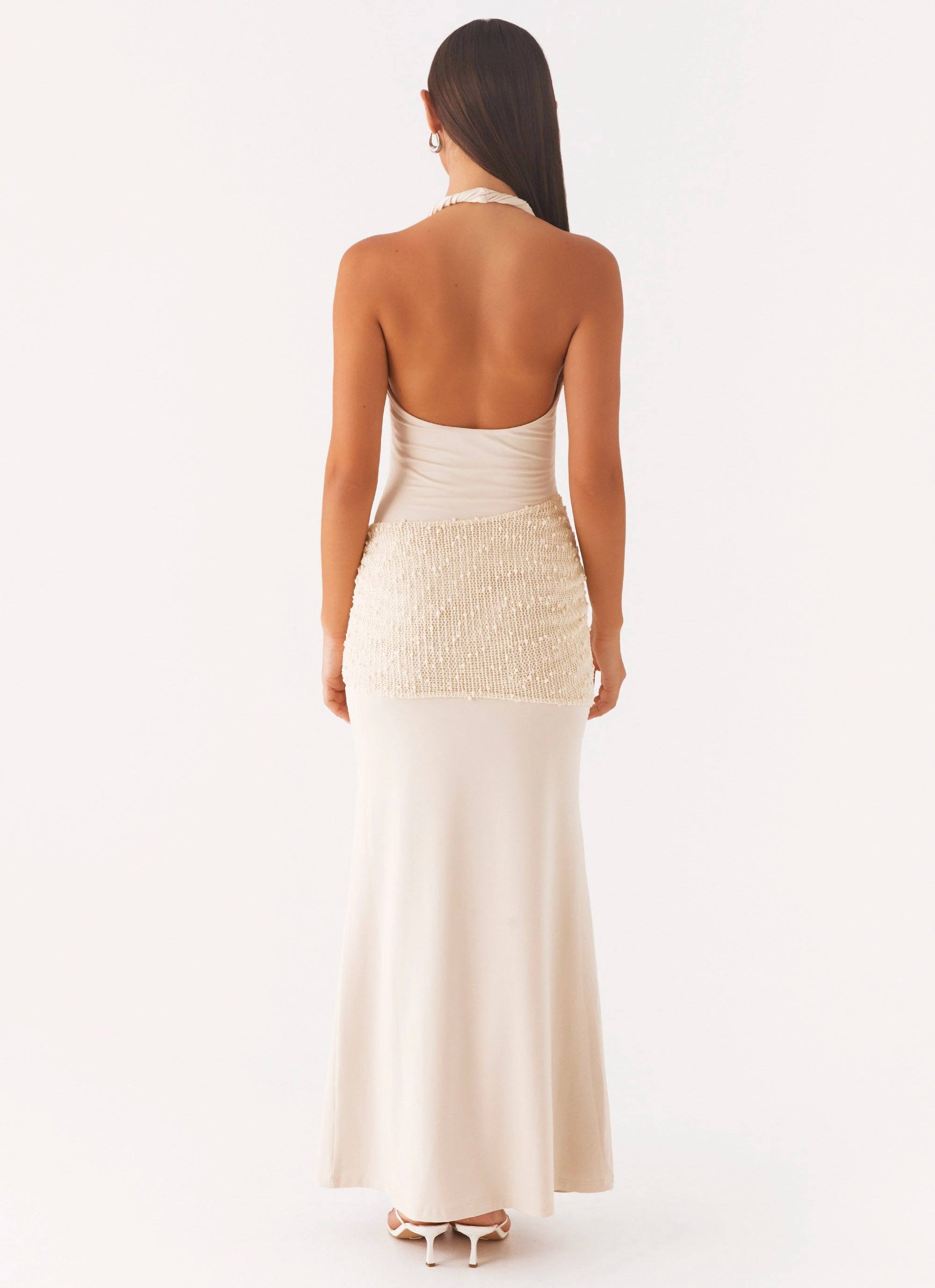 Minimal Detail Scenic Maxi Dress - Sand