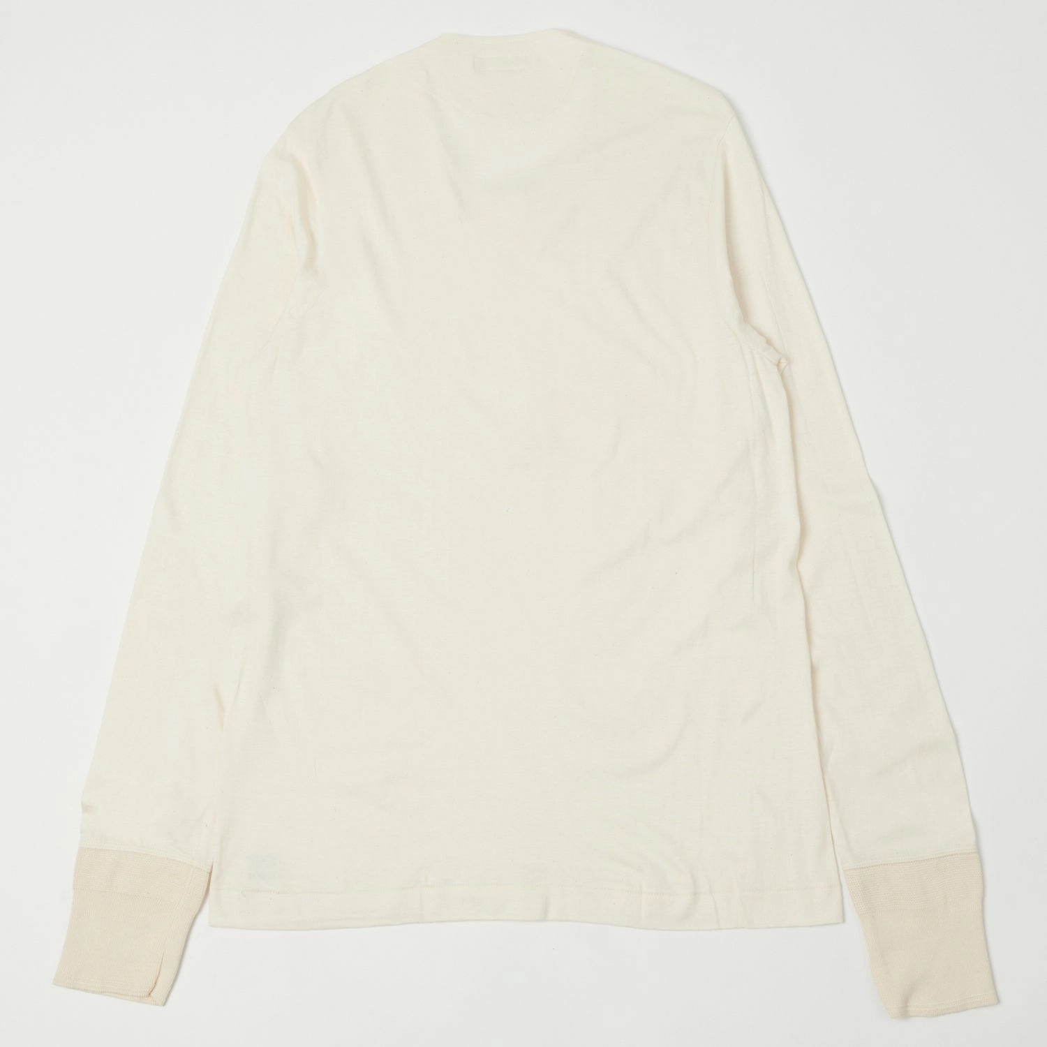 Merz b. Schwanen 102 Lightweight Long Sleeve Henley - Nature Sporty essentials Comfy Layer