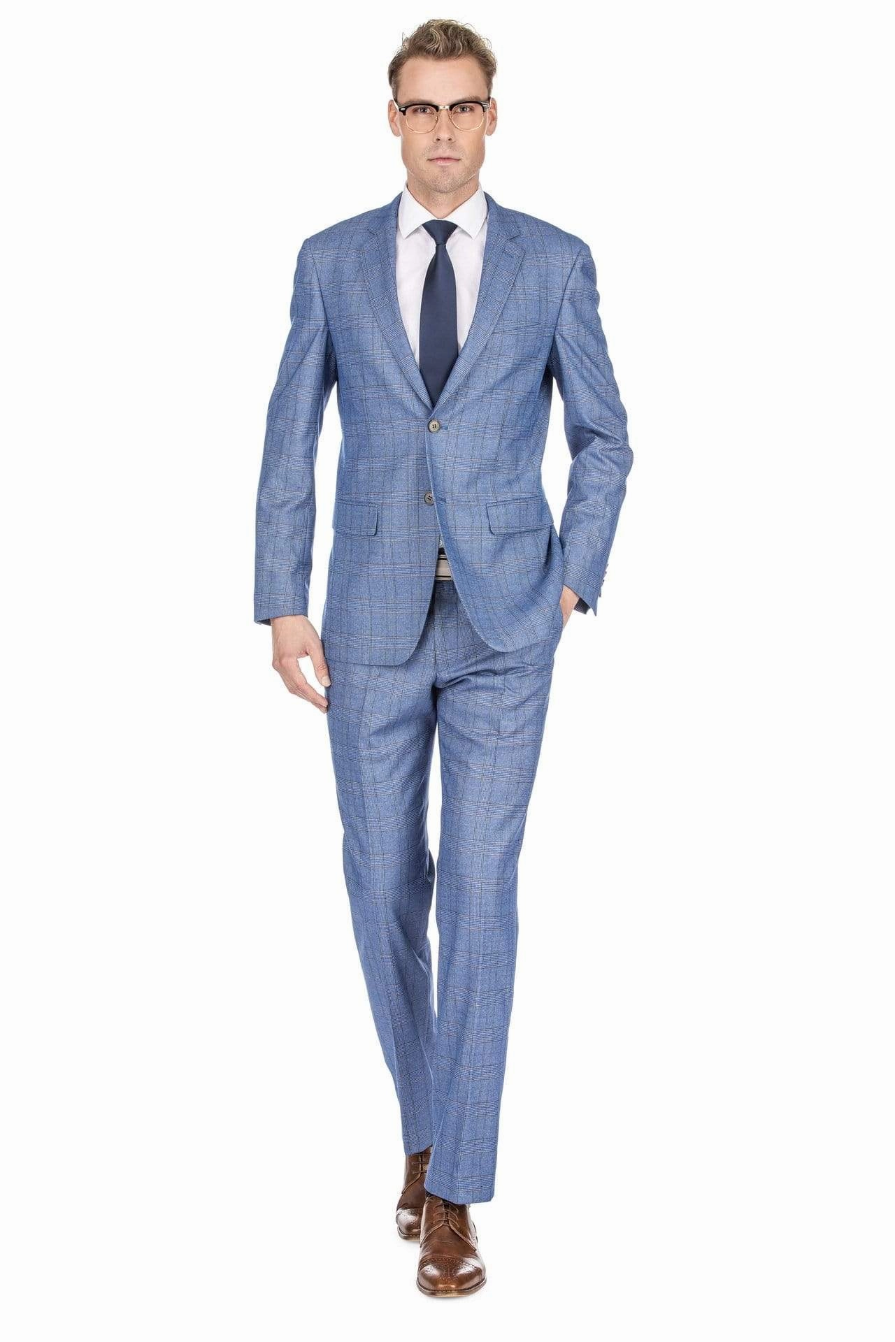 Executive Tailoring Men's Check Slim Fit Suits