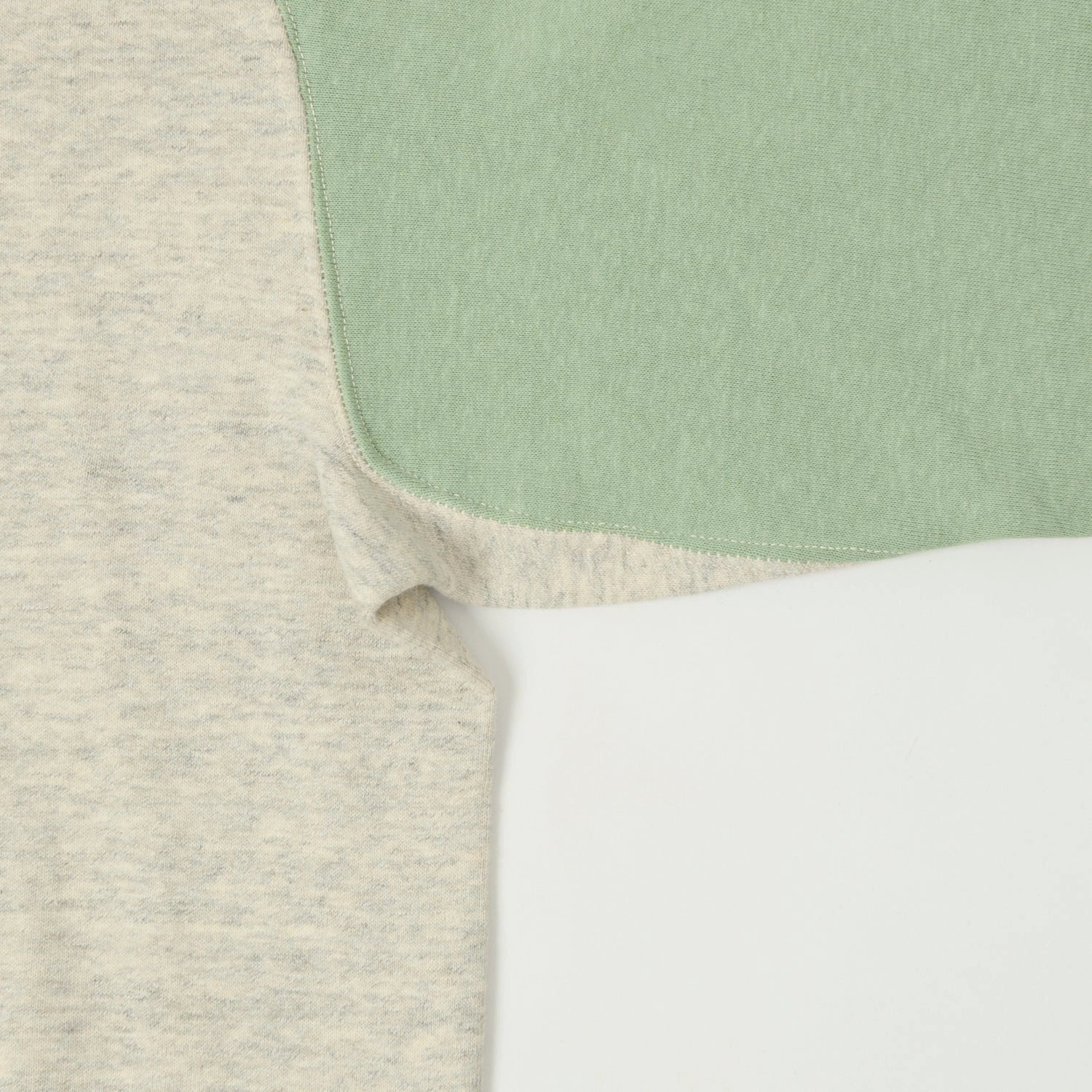 John Gluckow Lot. JG-CS20 Freedom Sleeve Sweatshirt - Oatmeal/Light Green Everyday Comforts