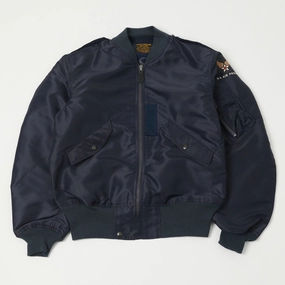 Buzz Rickson's L-2A 'Superior Togs' Flight Jacket - Navy Suspenders Continue