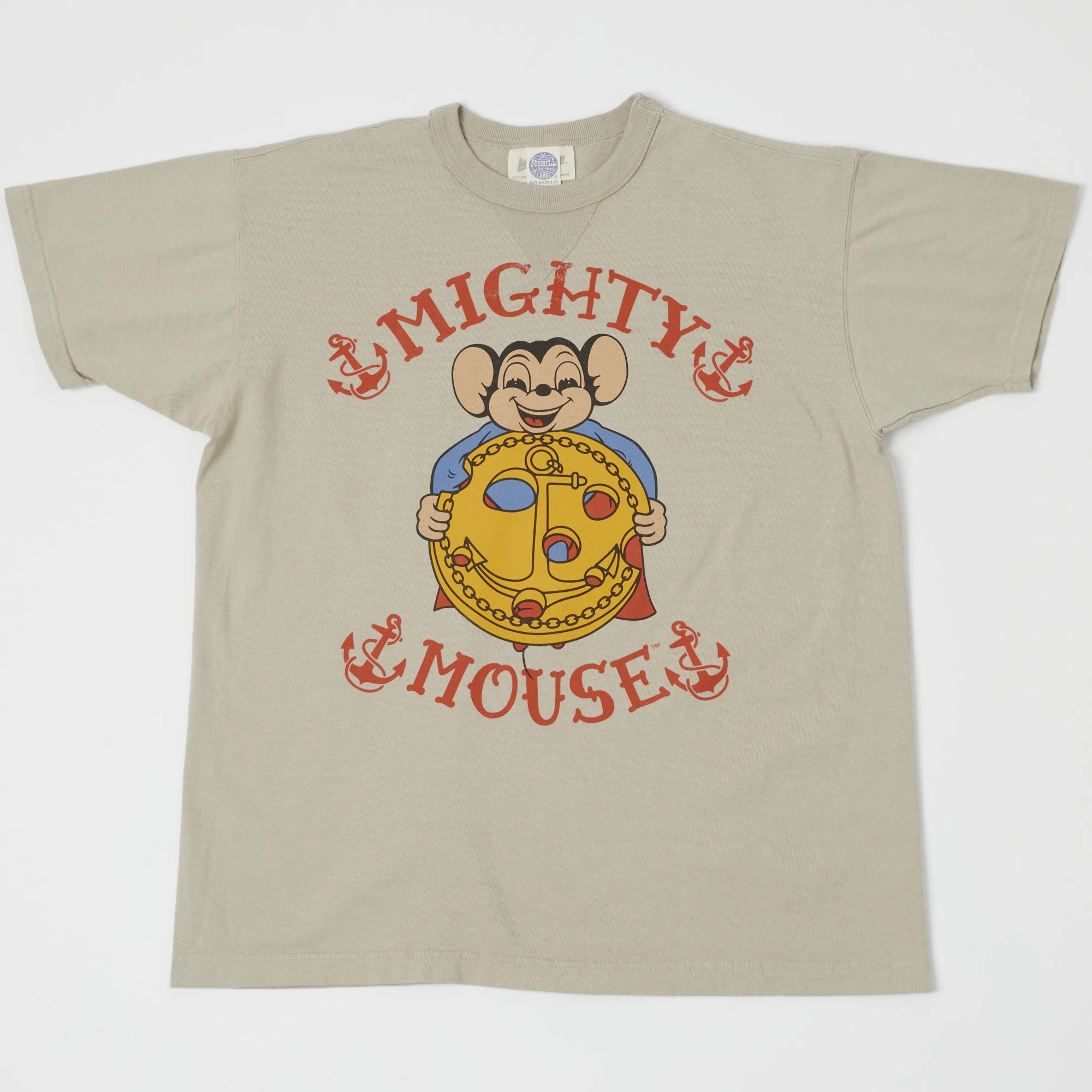 Comfy Vibe HeatResistantMaterial TOYS McCOY 'Anchor Ch.' Mighty Mouse T-Shirt - Sand