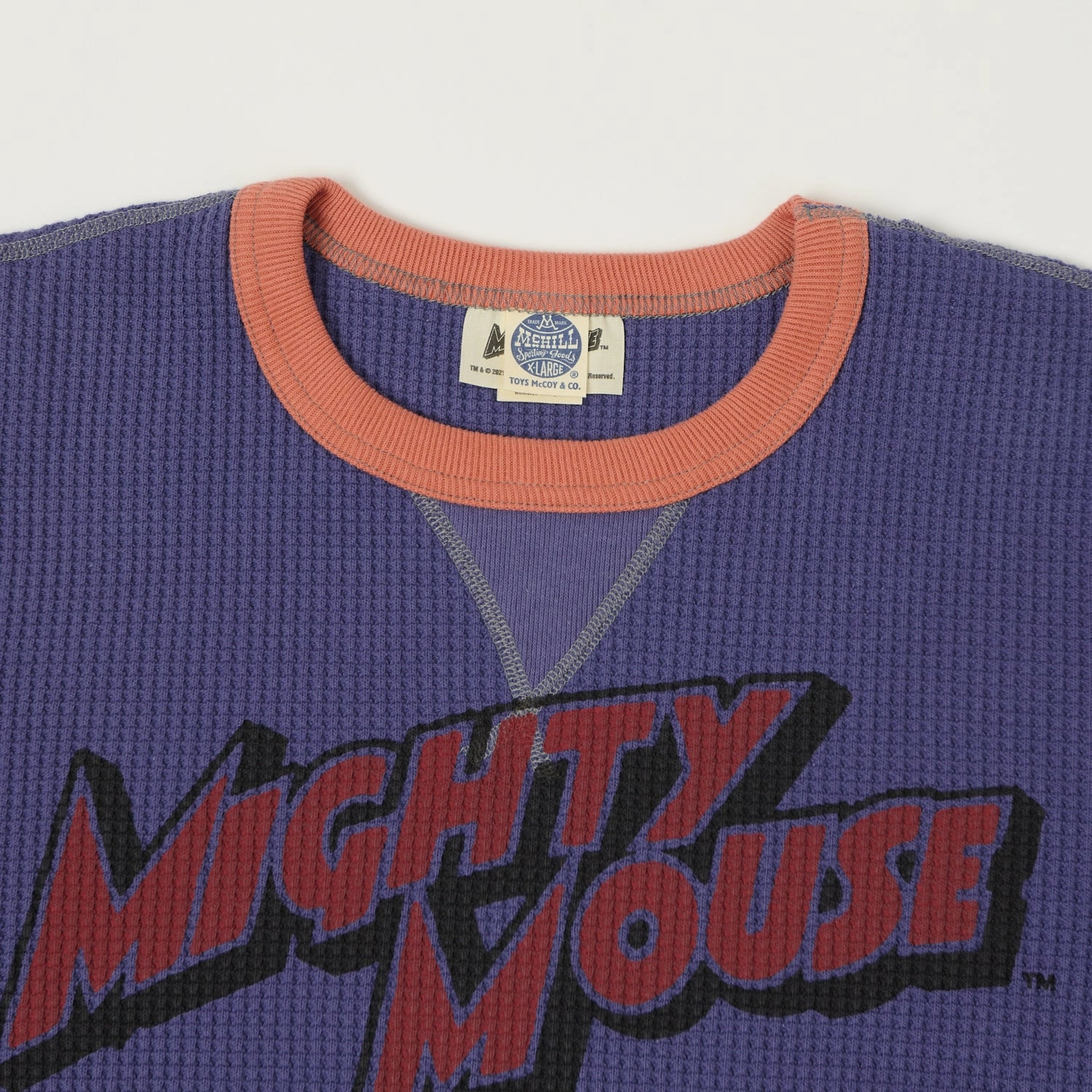 TOYS McCOY 'Mighty Mouse' Thermal Sweatshirt - Purple Warm Outfit Chill Wearable