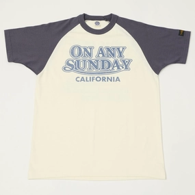 Versatile Style Trend Casual Look Wear TOYS McCOY 'On Any Sunday' Raglan T-Shirt - Off White/Navy