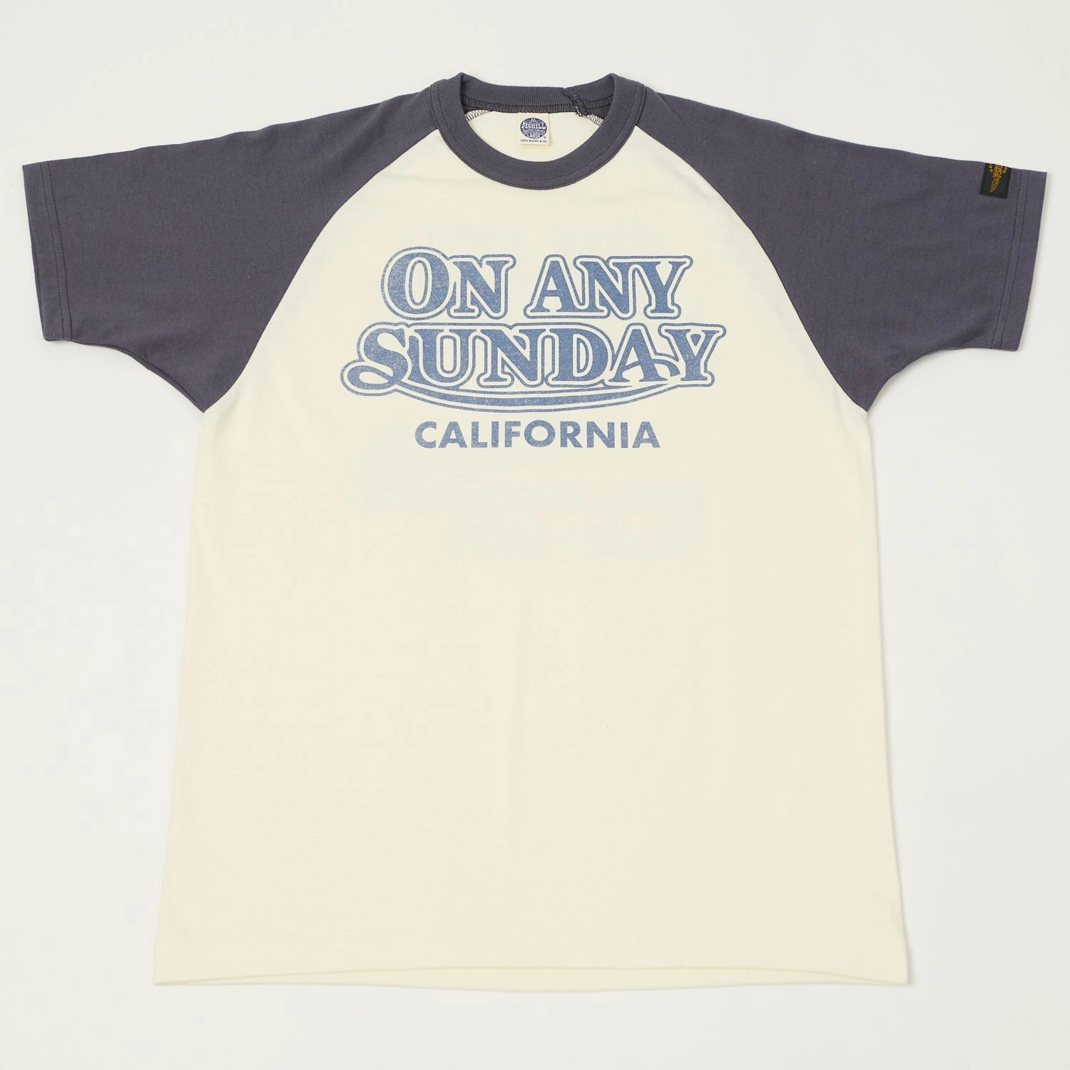 Versatile Style Trend Casual Look Wear TOYS McCOY 'On Any Sunday' Raglan T-Shirt - Off White/Navy