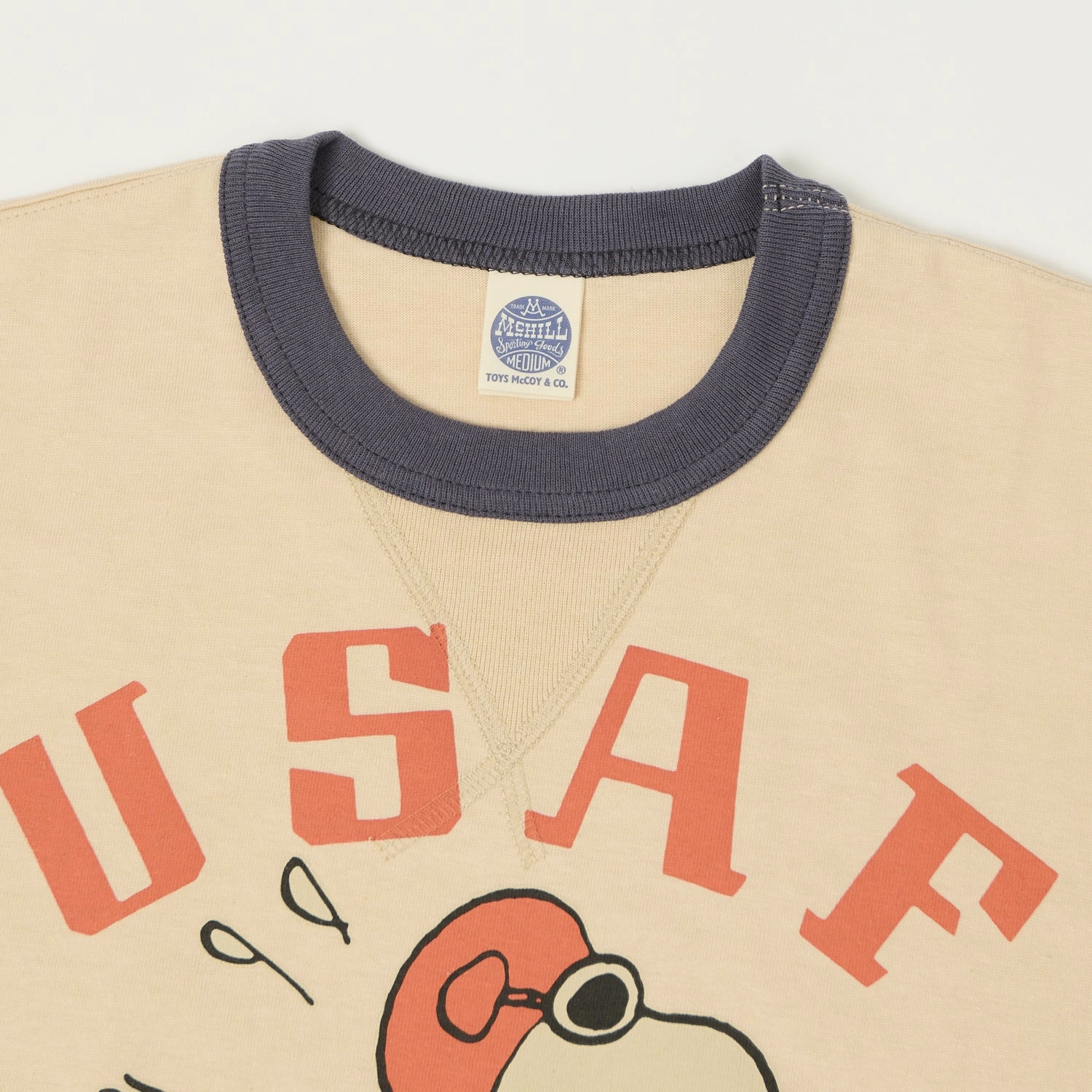 Gym workout Durable Style TOYS McCOY 'Snoopy USAF Flying Ace' Ringer T-Shirt - Beige