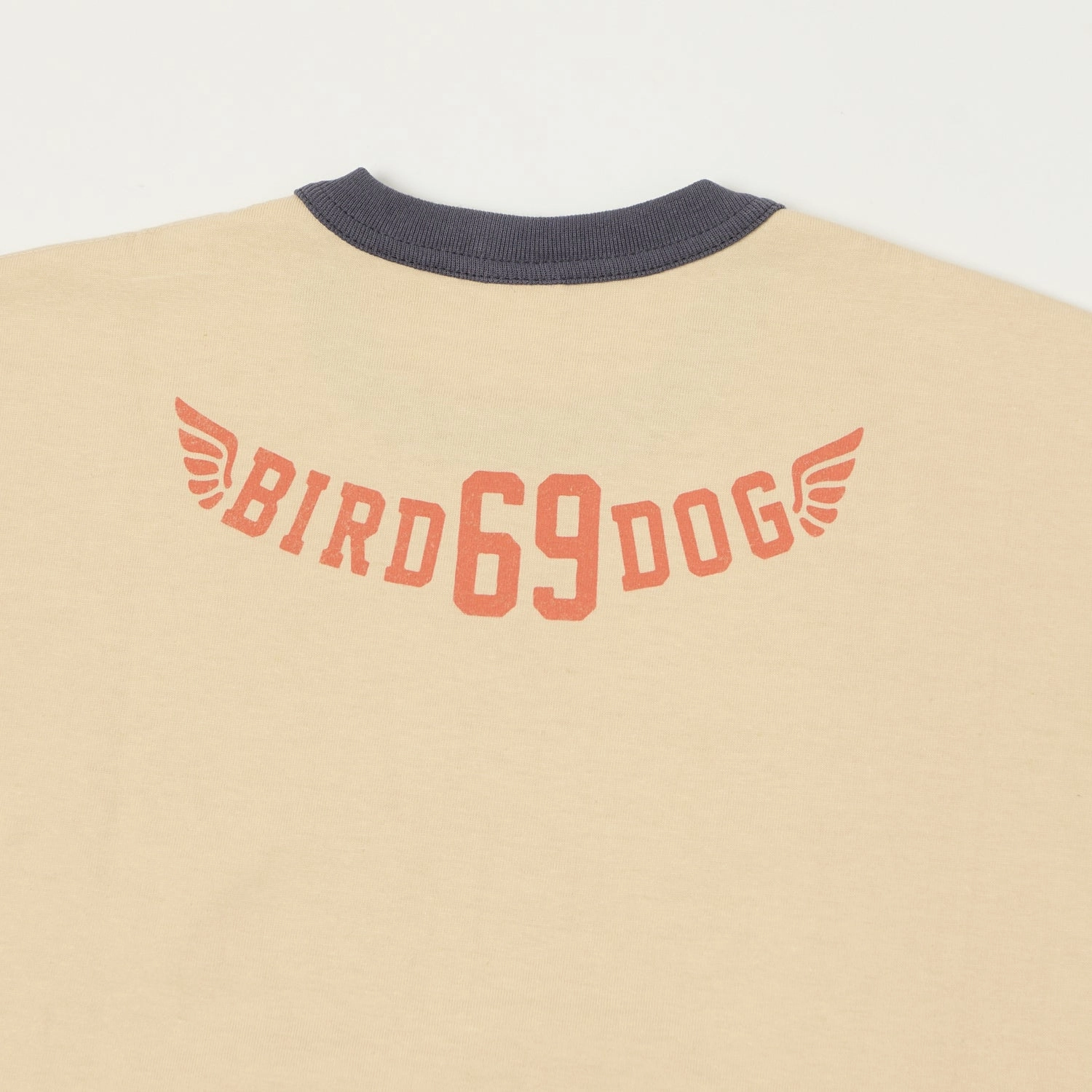 Soft And Comfortable Lightweight Feel TOYS McCOY 'Snoopy USAF Flying Ace' Ringer T-Shirt - Beige