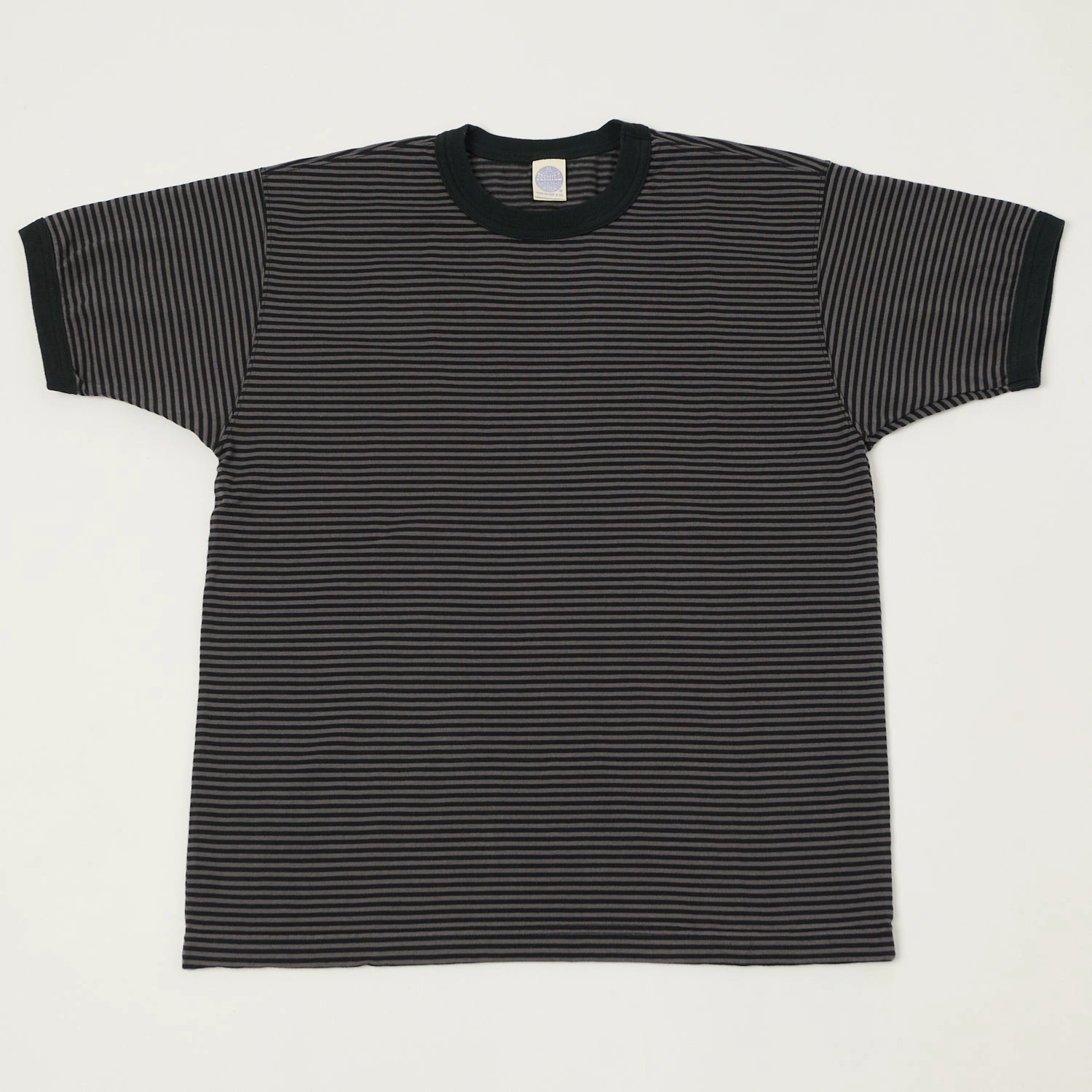 Relaxed Waist TOYS McCOY 'The Great American Hero' Stripe T-Shirt - Grey/Black