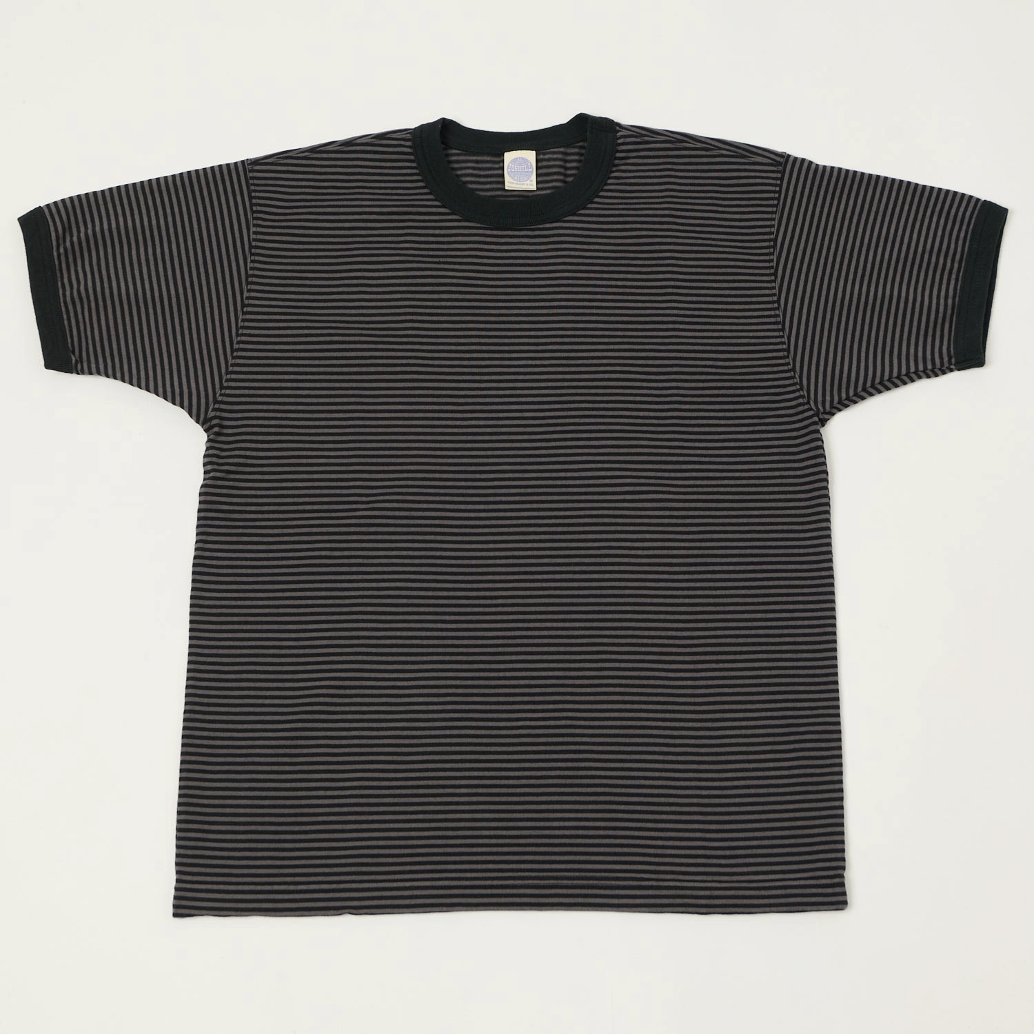 TOYS McCOY 'The Great American Hero' Stripe T-Shirt - Grey/Black Weekend Fashion