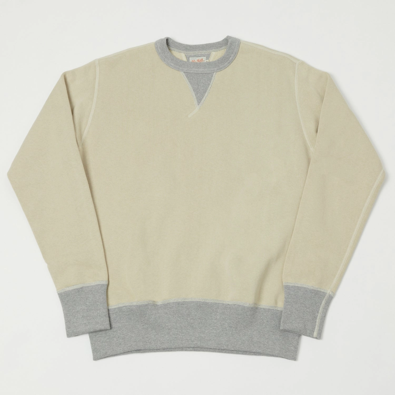 TOYS McCOY 'U.S.N' Print Military Sweatshirt - Sand Tight Fit