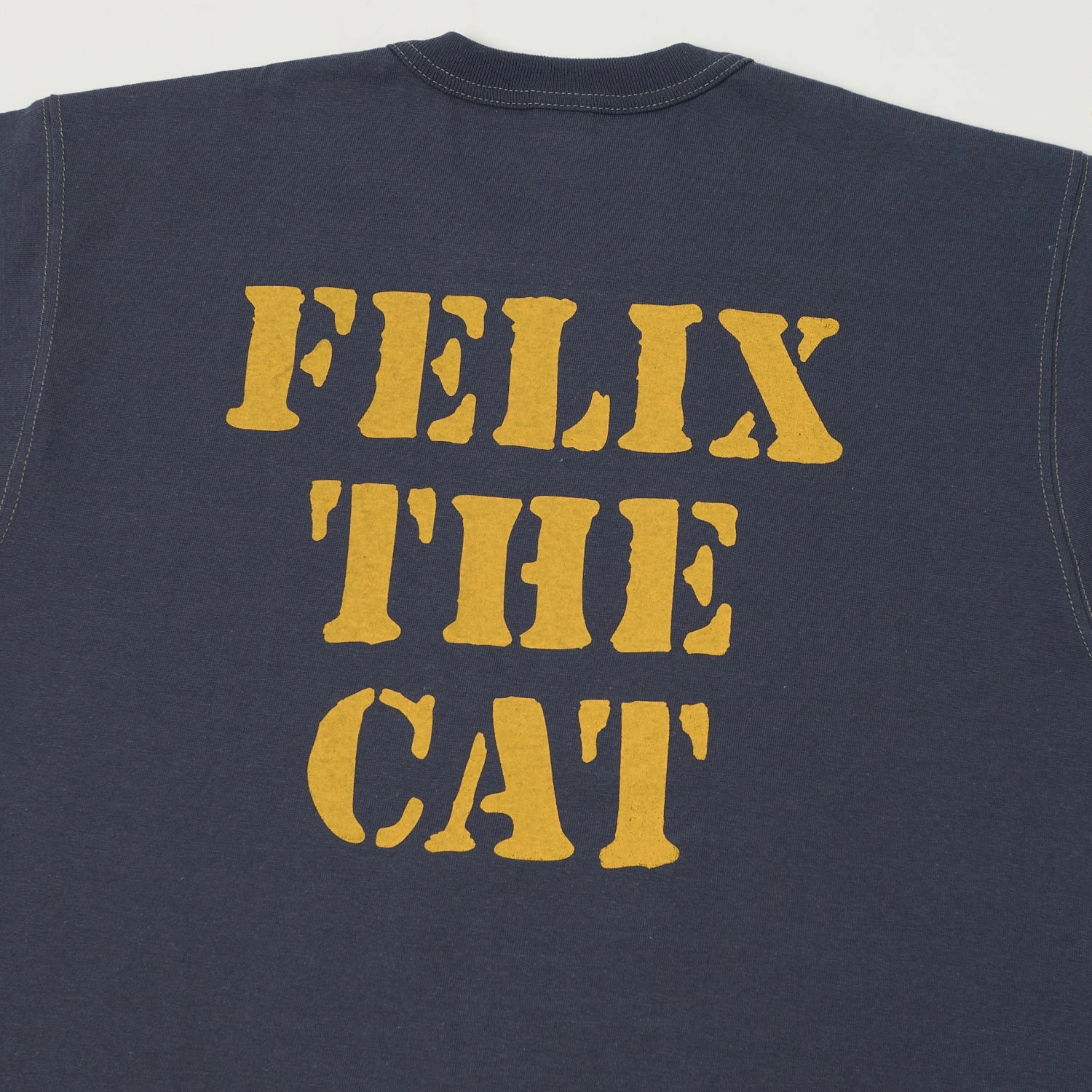 slim fit TOYS McCOY Felix The Cat 'Tough Minded' T-Shirt - Navy