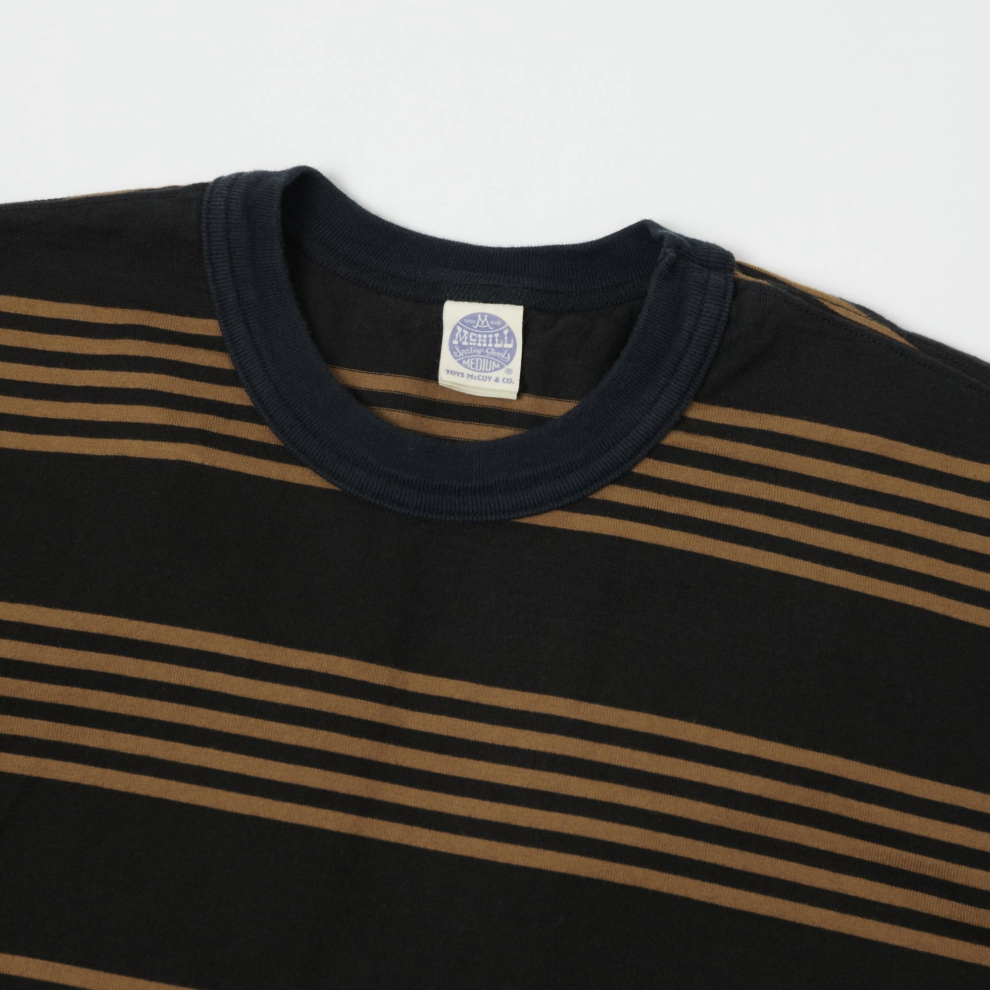 TOYS McCOY Multi Bordered T-Shirt - Coyote/Black Seasonal Staple Layering Options