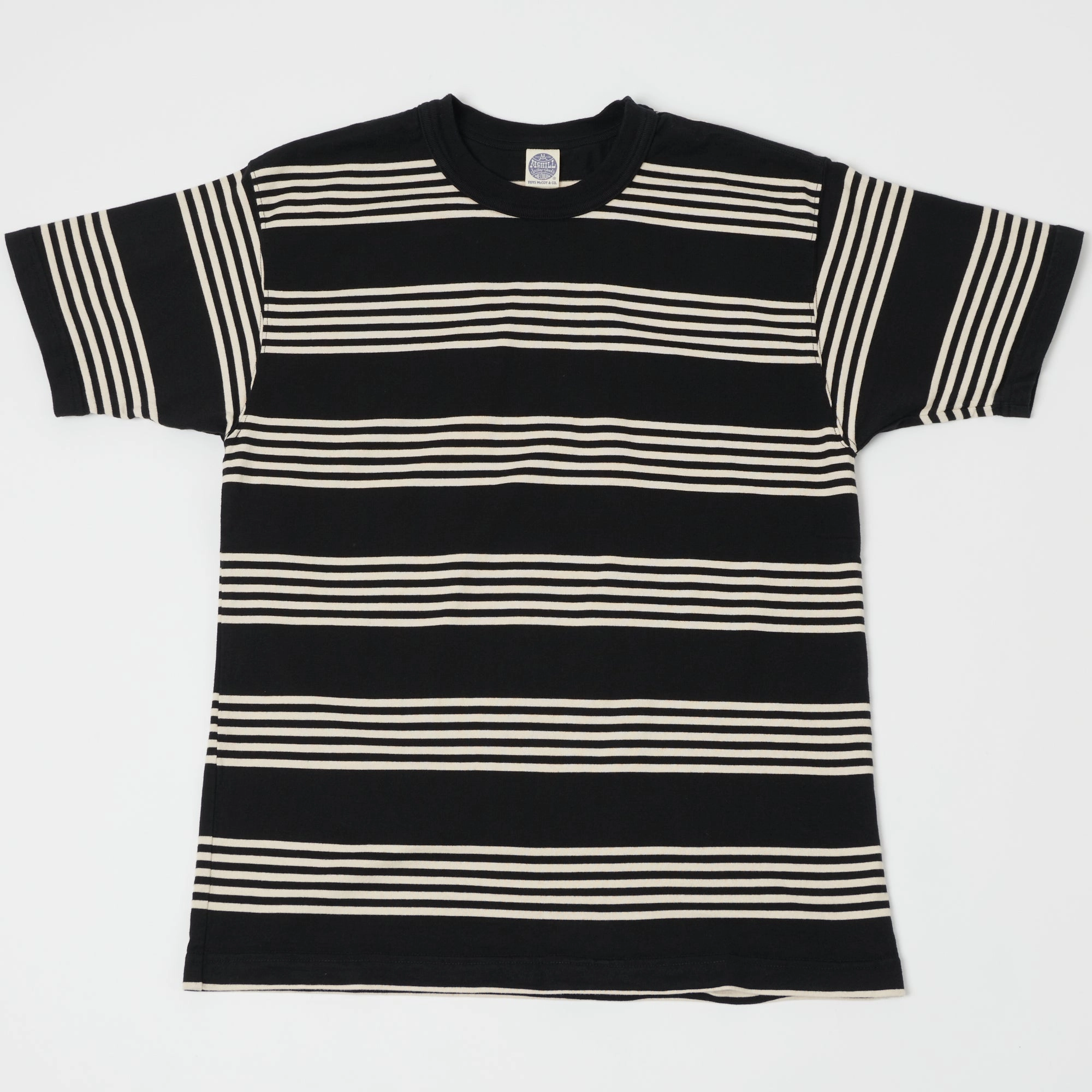 Odor-resistant TOYS McCOY Multi Bordered T-Shirt - Ivory/Black