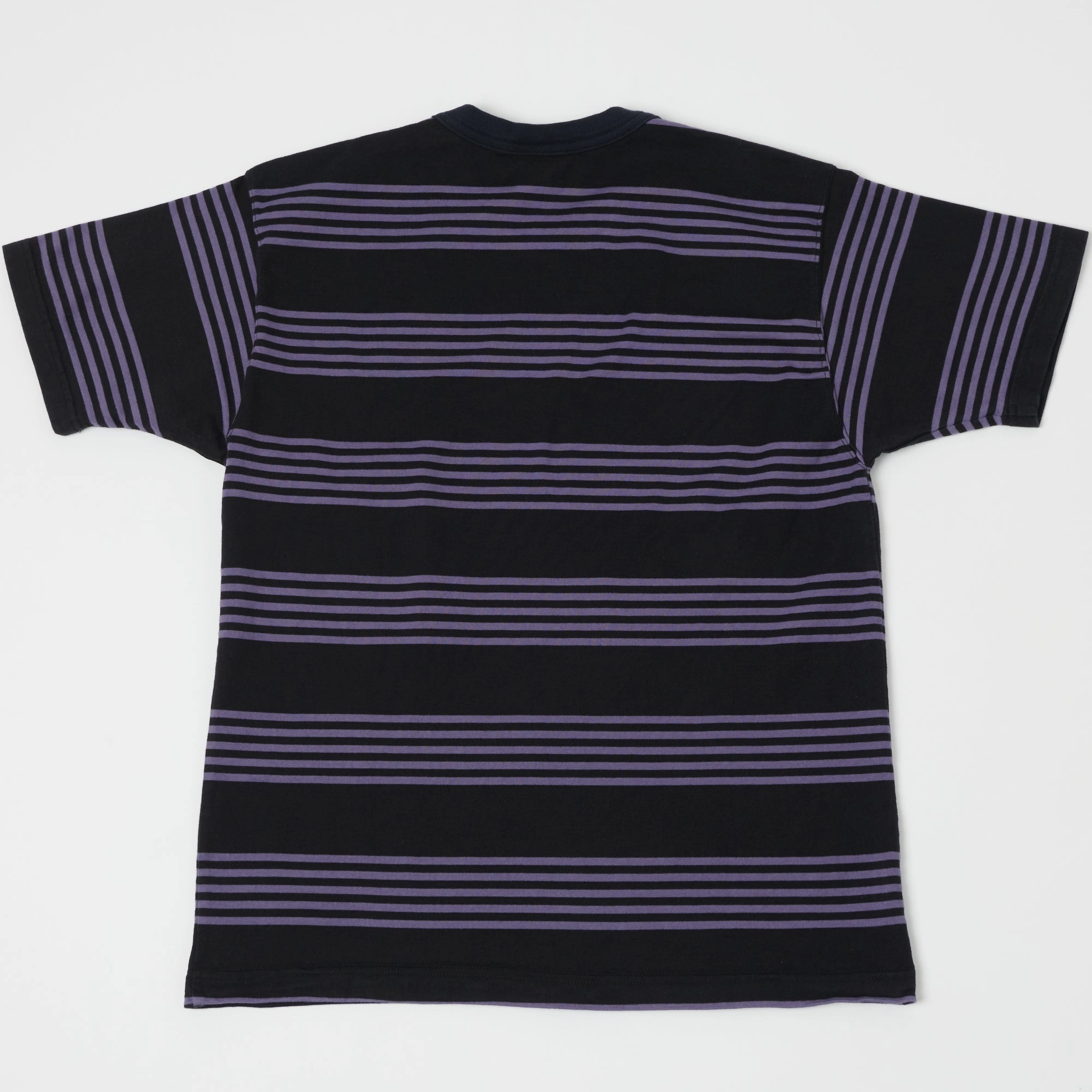 TOYS McCOY Multi Bordered T-Shirt - Purple/Black Light Style Relaxed Comfort Look