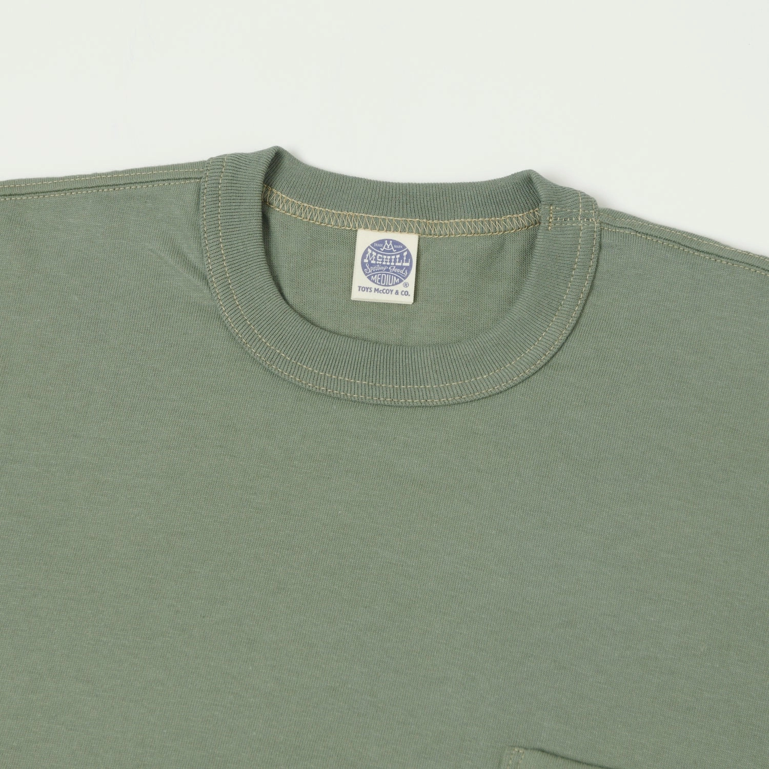 TOYS McCOY Pocket T-Shirt - Green Casual Essential Wear