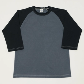 TOYS McCOY Raglan Sleeve Baseball T-Shirt - Blue/Black Limited Edition All Season Wear