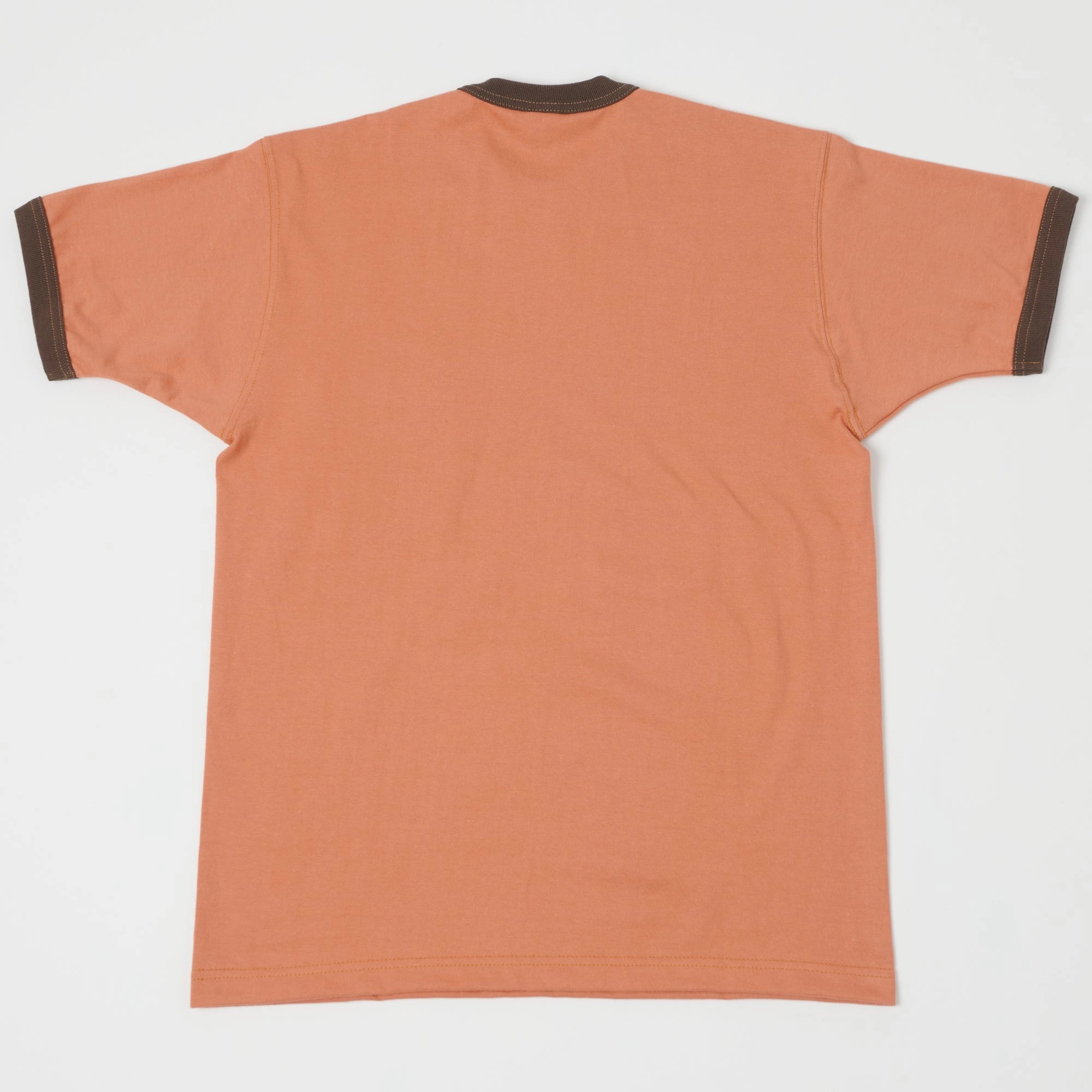 TOYS McCOY Ringer Pocket T-Shirt - Carrot/Brown Breathable Mesh Panels