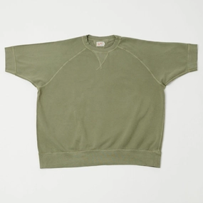 TOYS McCOY Short Sleeve Military Sweatshirt - Olive Trendy