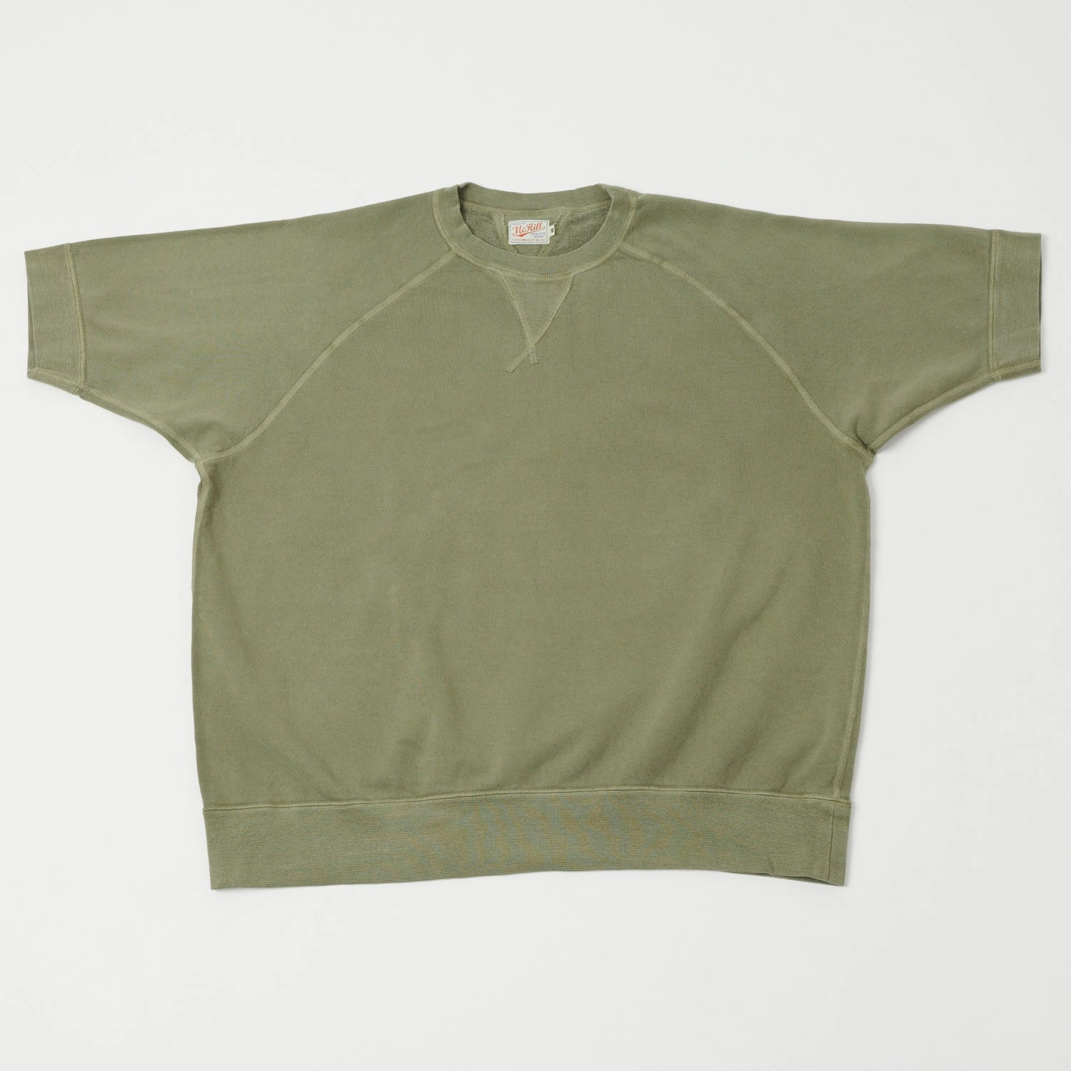 TOYS McCOY Short Sleeve Military Sweatshirt - Olive Trendy