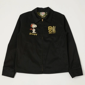 Performance Edge TOYS McCOY Snoopy Embroidered Tour Jacket - Black