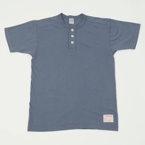 TOYS McCOY Union Henley - Blue Stretchable Armholes