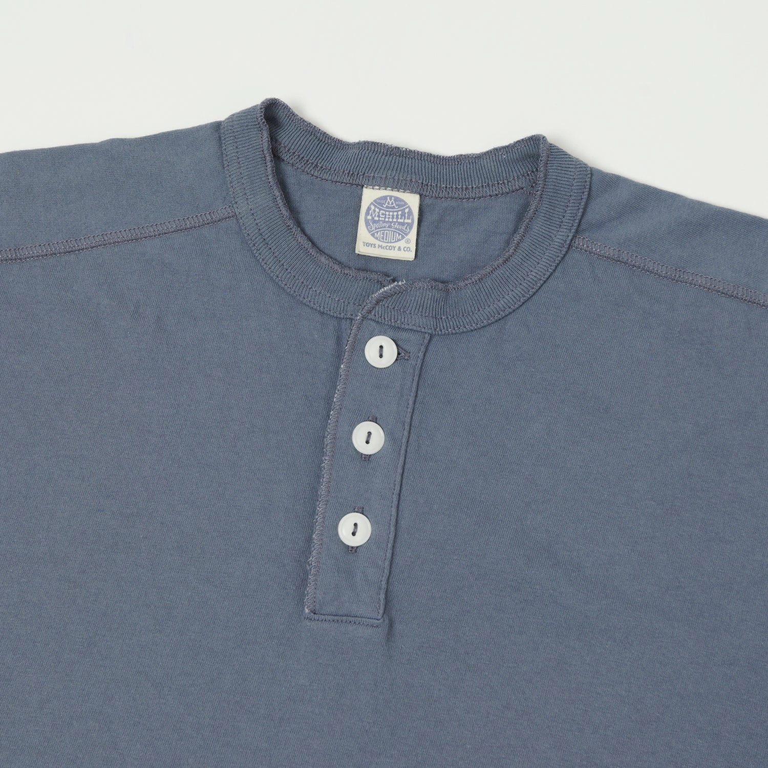 Casual Fit TOYS McCOY Union Henley - Blue