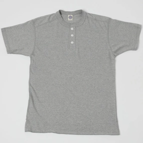 Durable Ribbed Hem TOYS McCOY Union Henley - Heather Grey
