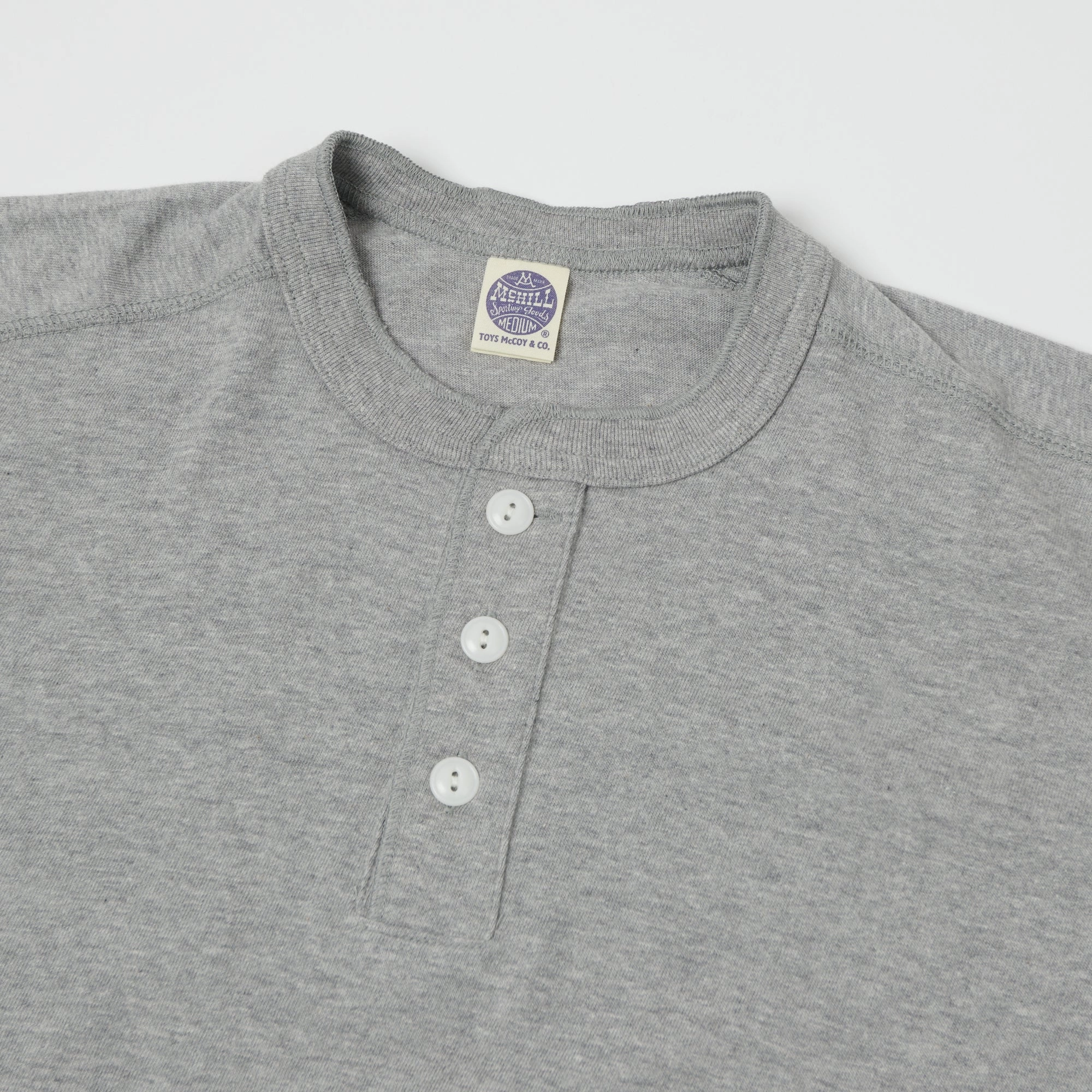 BreathableMaterial TOYS McCOY Union Henley - Heather Grey