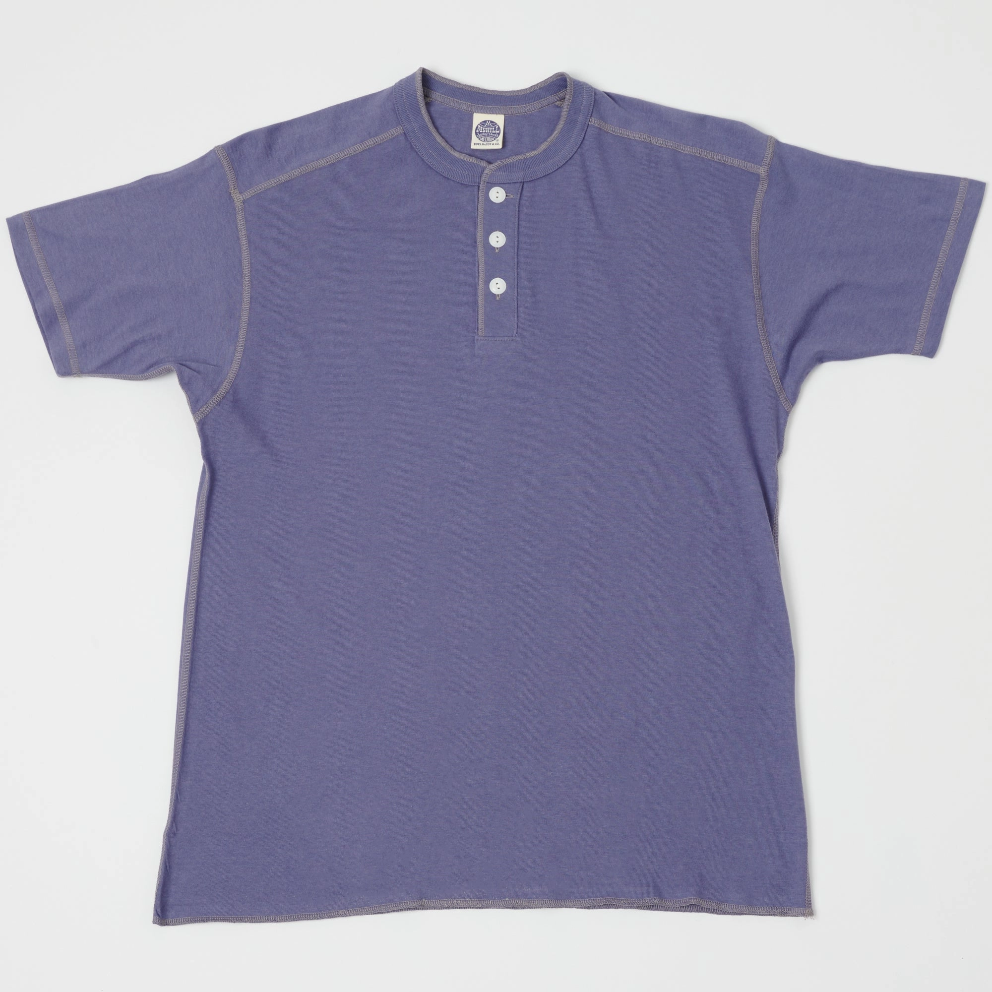 TOYS McCOY Union Henley - Purple Blue Abstract mystery