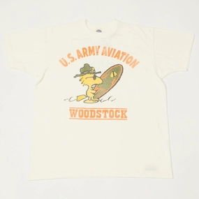 QuickDry Material TOYS McCOY Woodstock 'U.S.Army Aviation' T-Shirt - Off White
