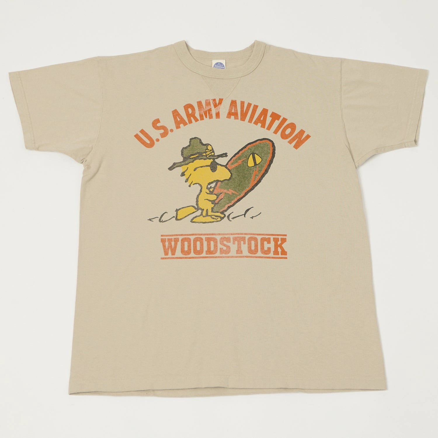 TOYS McCOY Woodstock 'U.S. Army Aviation' T-Shirt - Sand Chill Wear Sleek Performance Fit