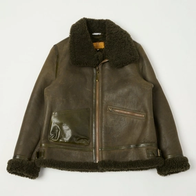Picture Shangri-La Heritage 'Aviatore' B-3 Shearling Flight Jacket - Green