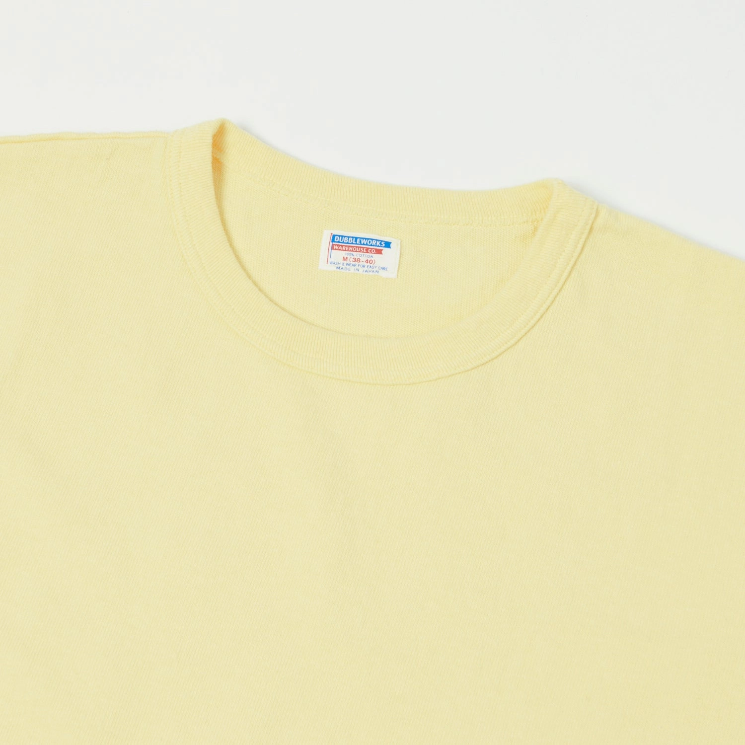 Dubbleworks Heavy Fabric Tee - Pale Yellow Sustainable production