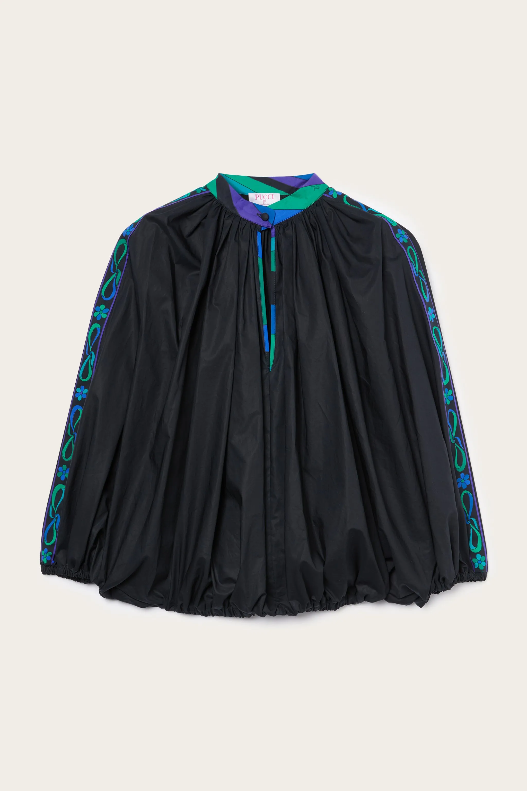 Classic Appeal Networking Session Voluminous Blouse with Printed Details