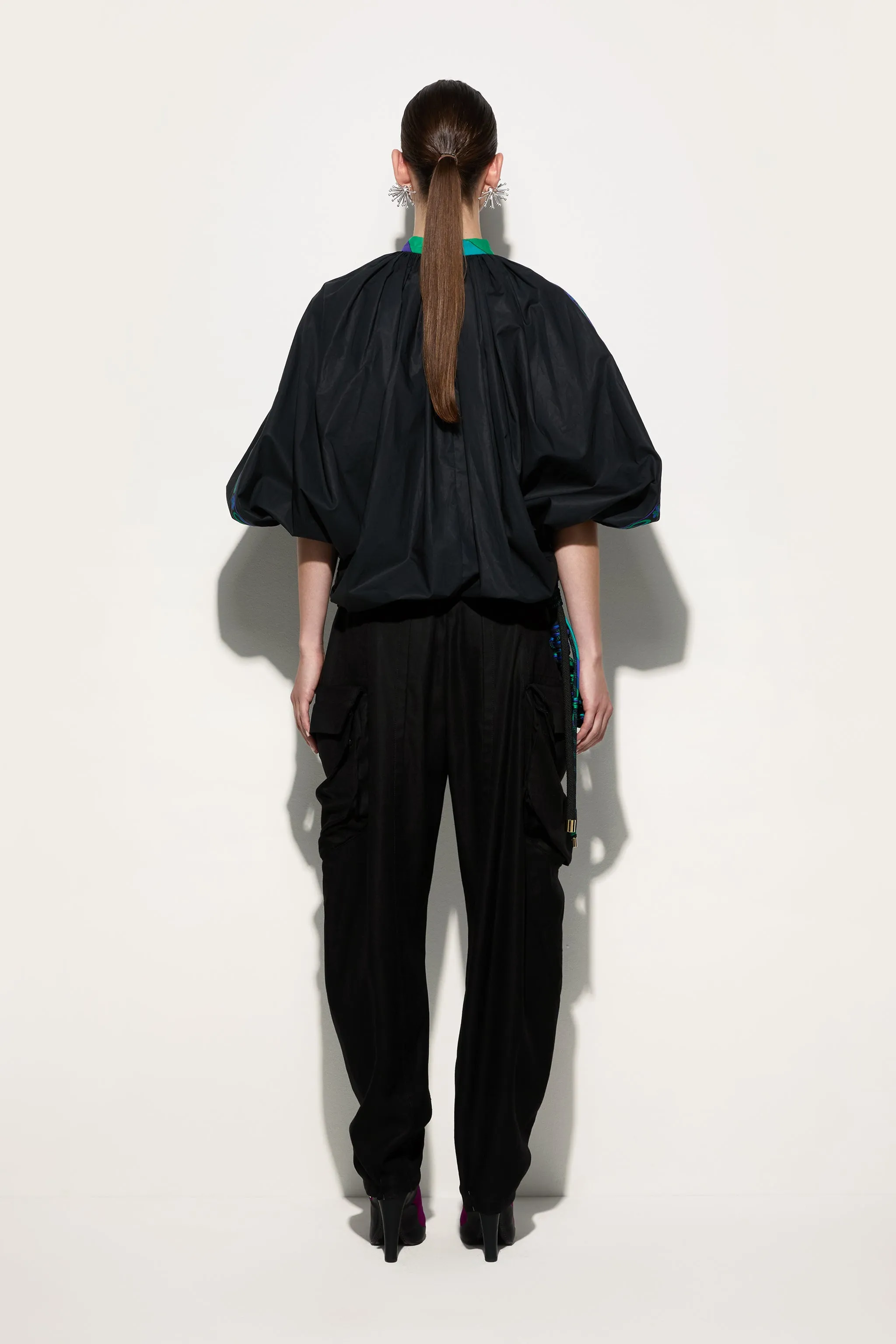 Voluminous Blouse with Printed Details formal dinner Graduation Ceremony