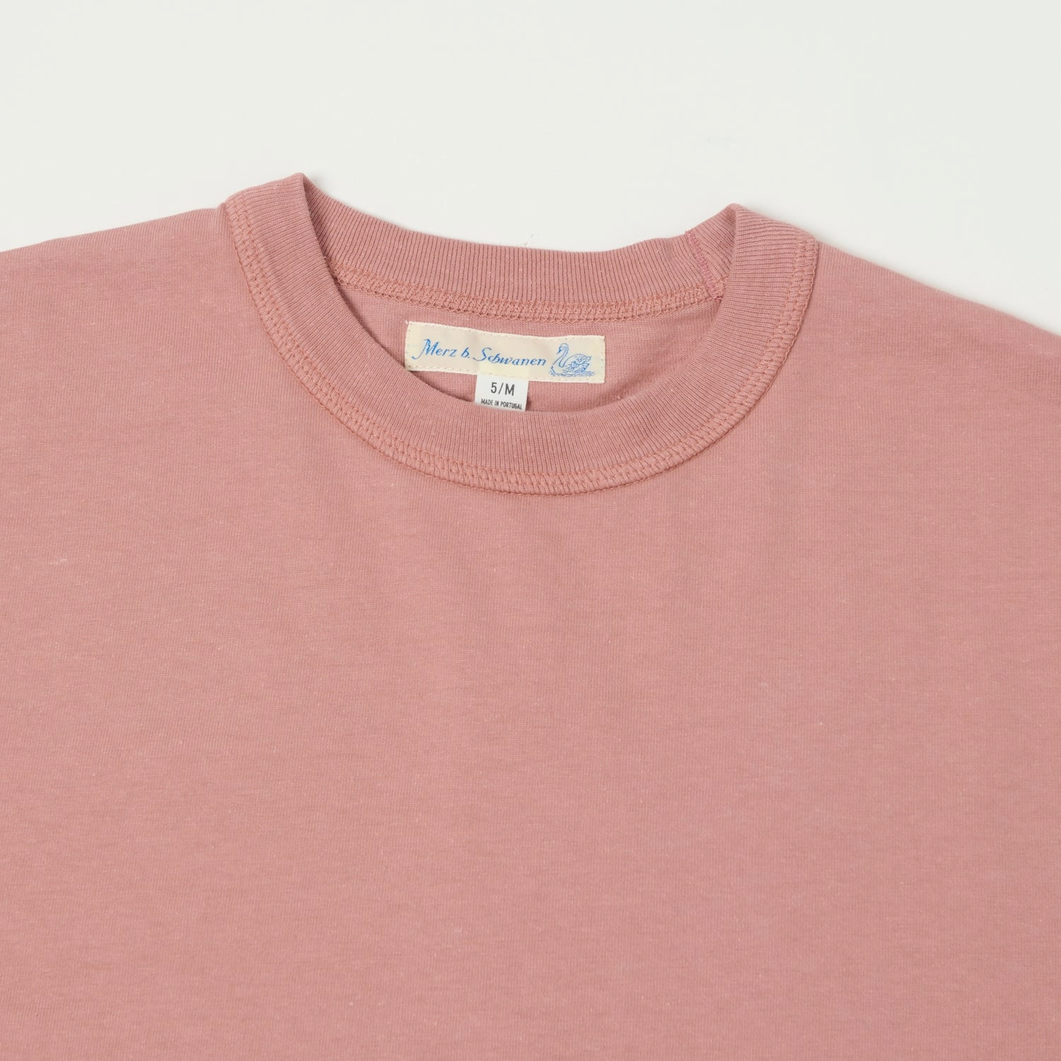 Merz b. Schwanen 'Good Basics' Boxy Cropped T-Shirt - Rosewood PreShrunkCotton