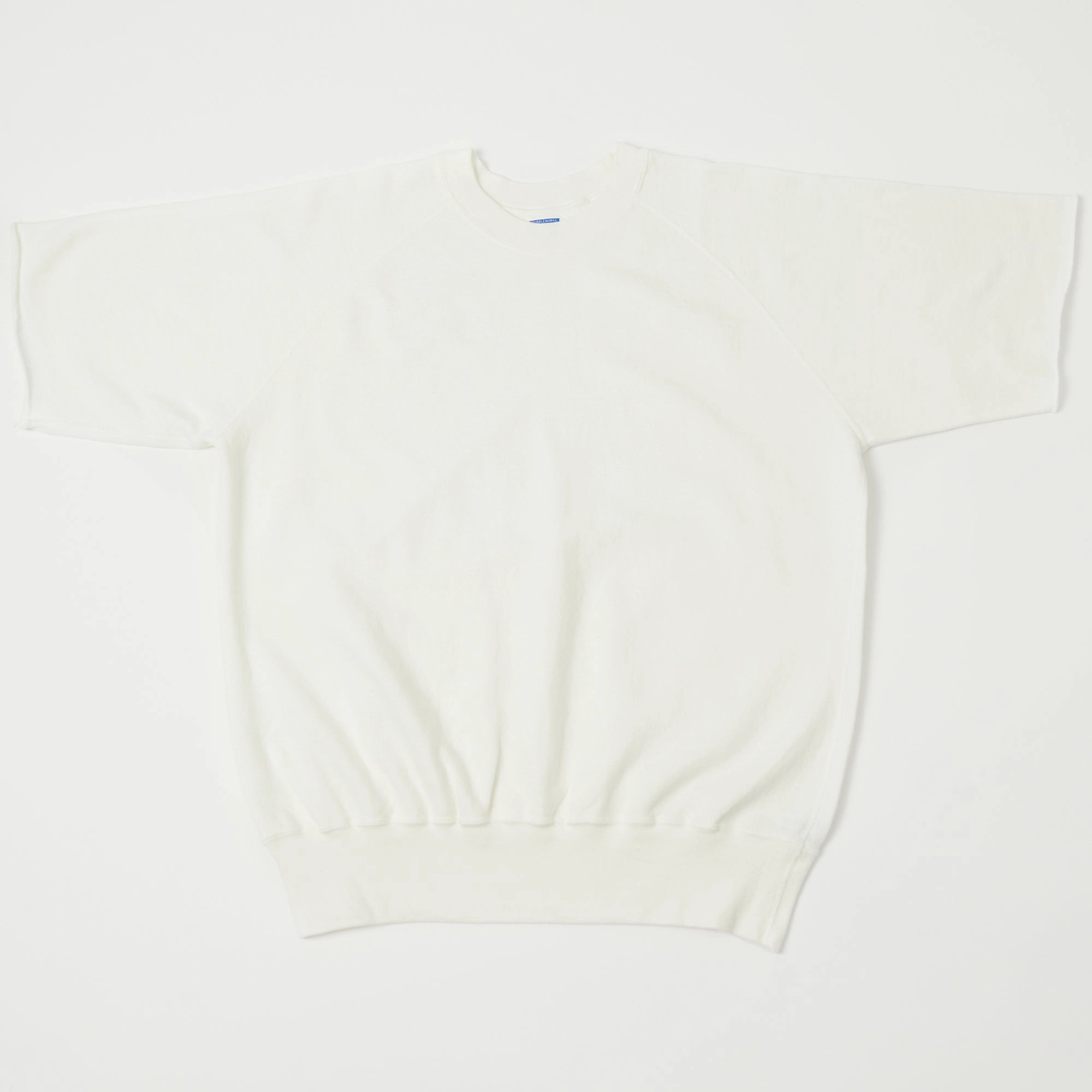 Contrast Stitching Dubbleworks Cut Off Sleeve Sweatshirt - Off White
