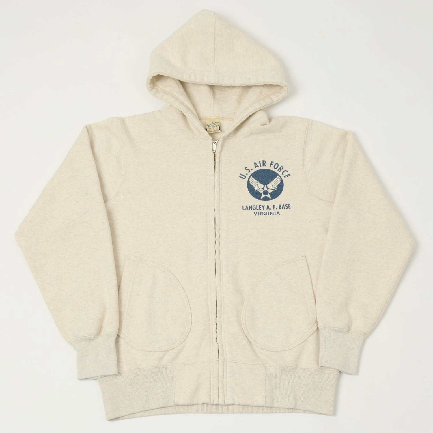 Buzz Rickson's U.S.A.F Full Zip Sweat Parka - Oatmeal Chill Style
