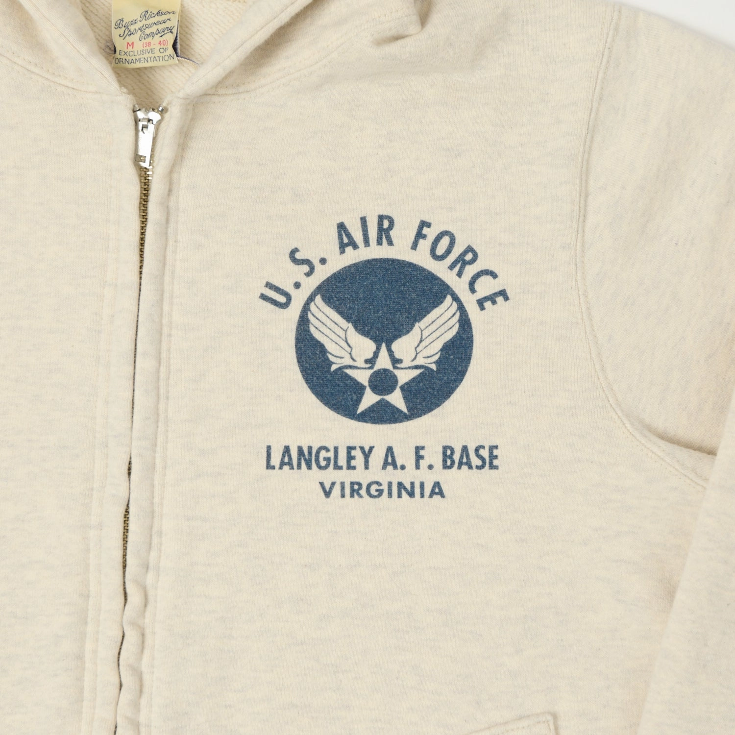 Buzz Rickson's U.S.A.F Full Zip Sweat Parka - Oatmeal All Purpose Layer Street-Ready Look